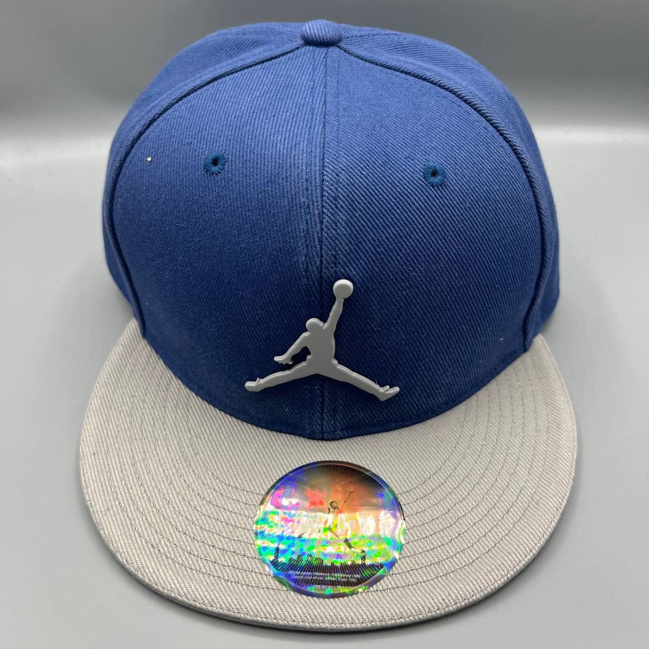 Jordan Brand Air Jordan Hat Men 7 5 8 Blue Gray Jumpman Fitted Cap Grailed