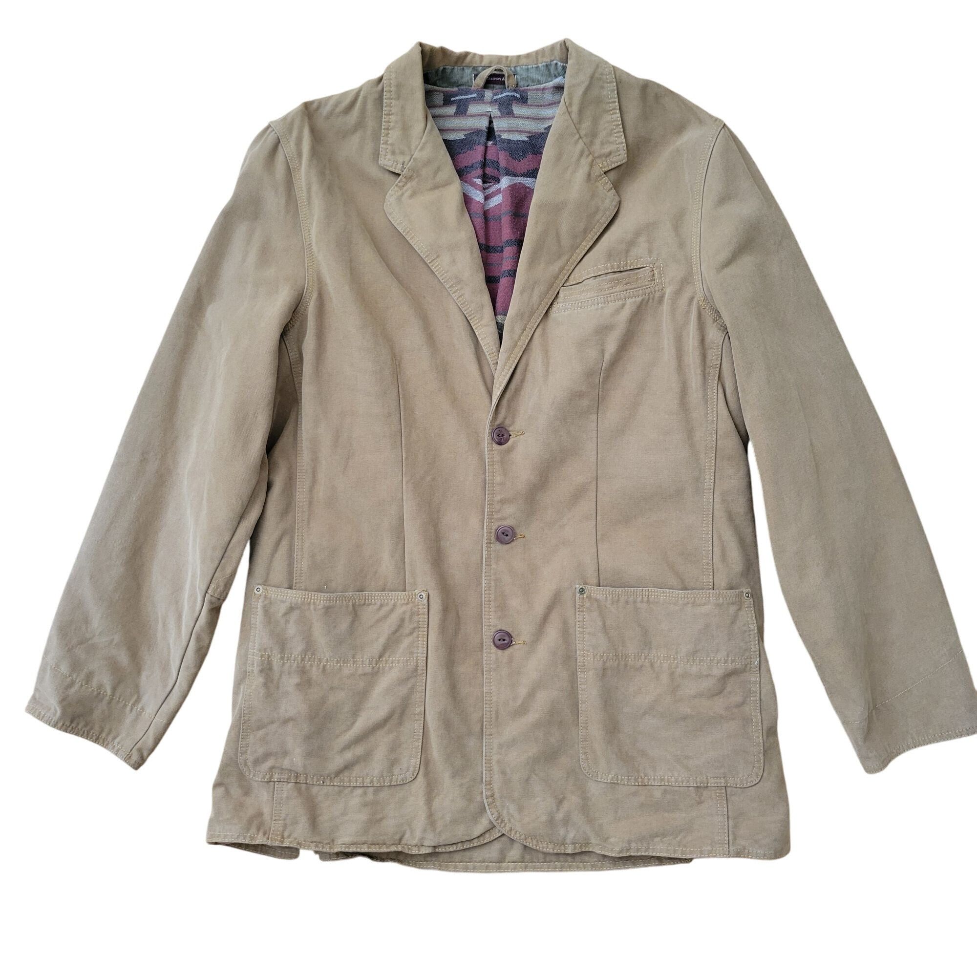 The Territory Ahead Territory Ahead LL Blazer Jacket Khaki Brown Plaid Lining We Size US XL / EU 56 / 4 - 1 Thumbnail