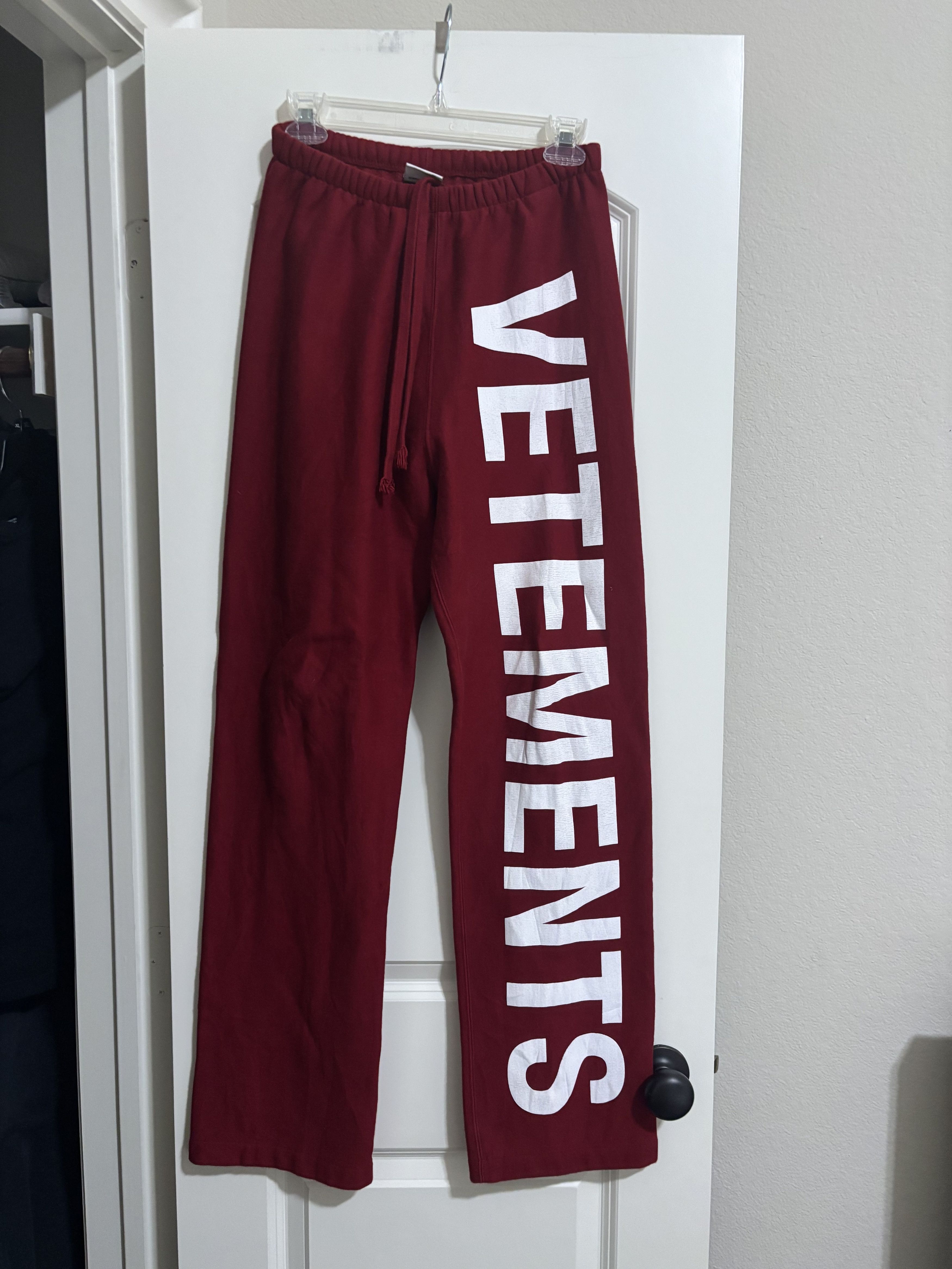 Vetements Vetements Red Logo Sweatpants FW17 *VERY RARE* | Grailed