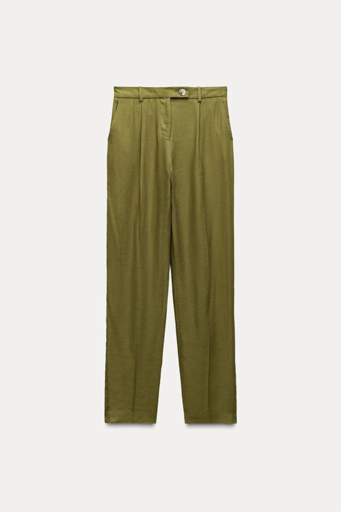 Zara Zara Linen blend double breasted cropped blazer and Pants S Size S / US 4 / IT 40 - 4 Thumbnail
