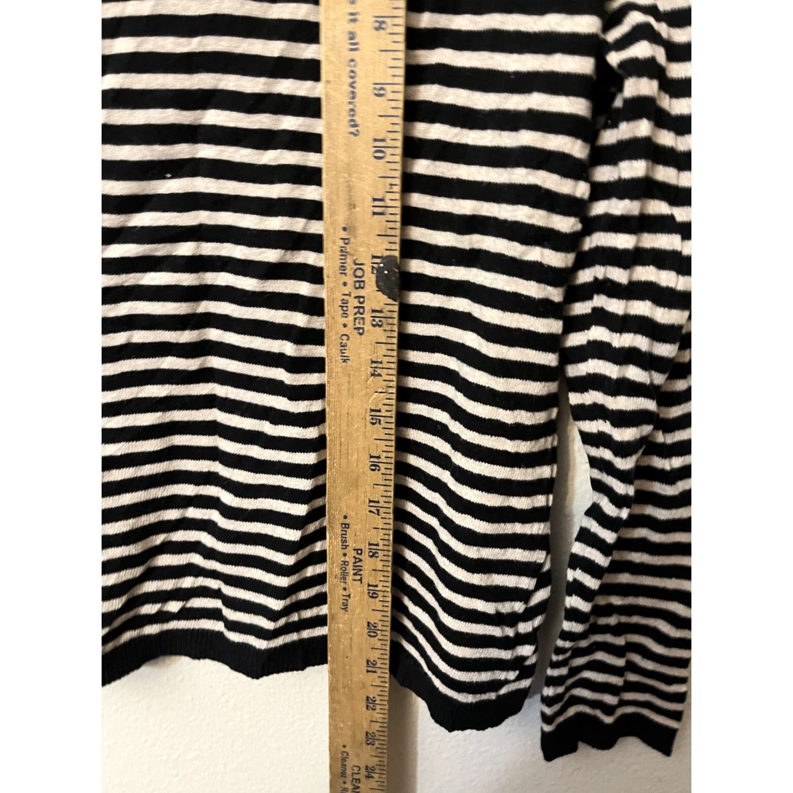 H&M H&M Knit Sweater Women's Black White Striped Solid Round Neck Pullover Long Sleeve Casual Regular Size S (Small) Size S / US 4 / IT 40 - 4 Thumbnail