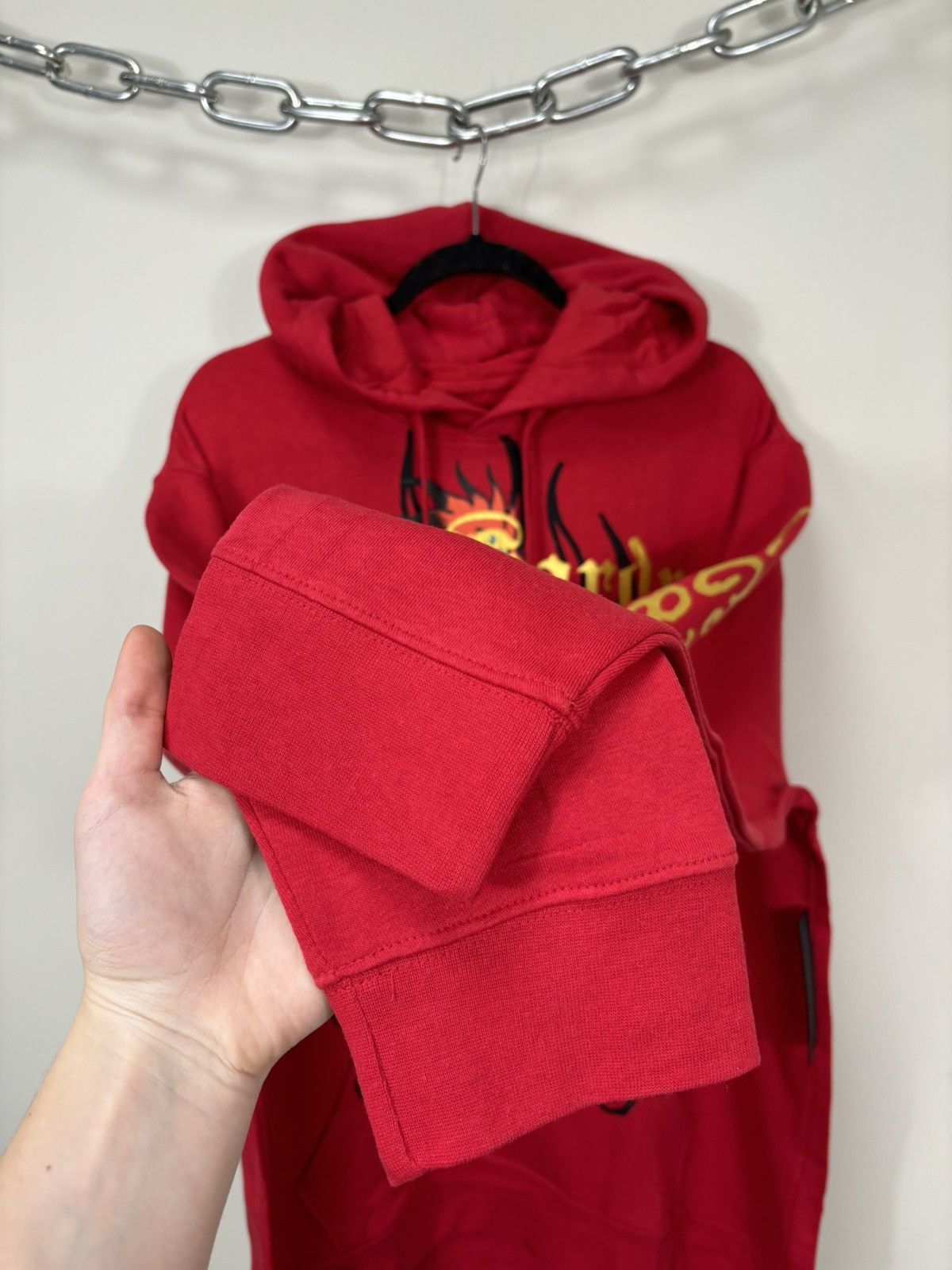 Ed Hardy Ed Hardy NEW Chinese Dragon Fire Tattoo Logo Y2K Red Hoodie Size US XL / EU 56 / 4 - 9 Thumbnail