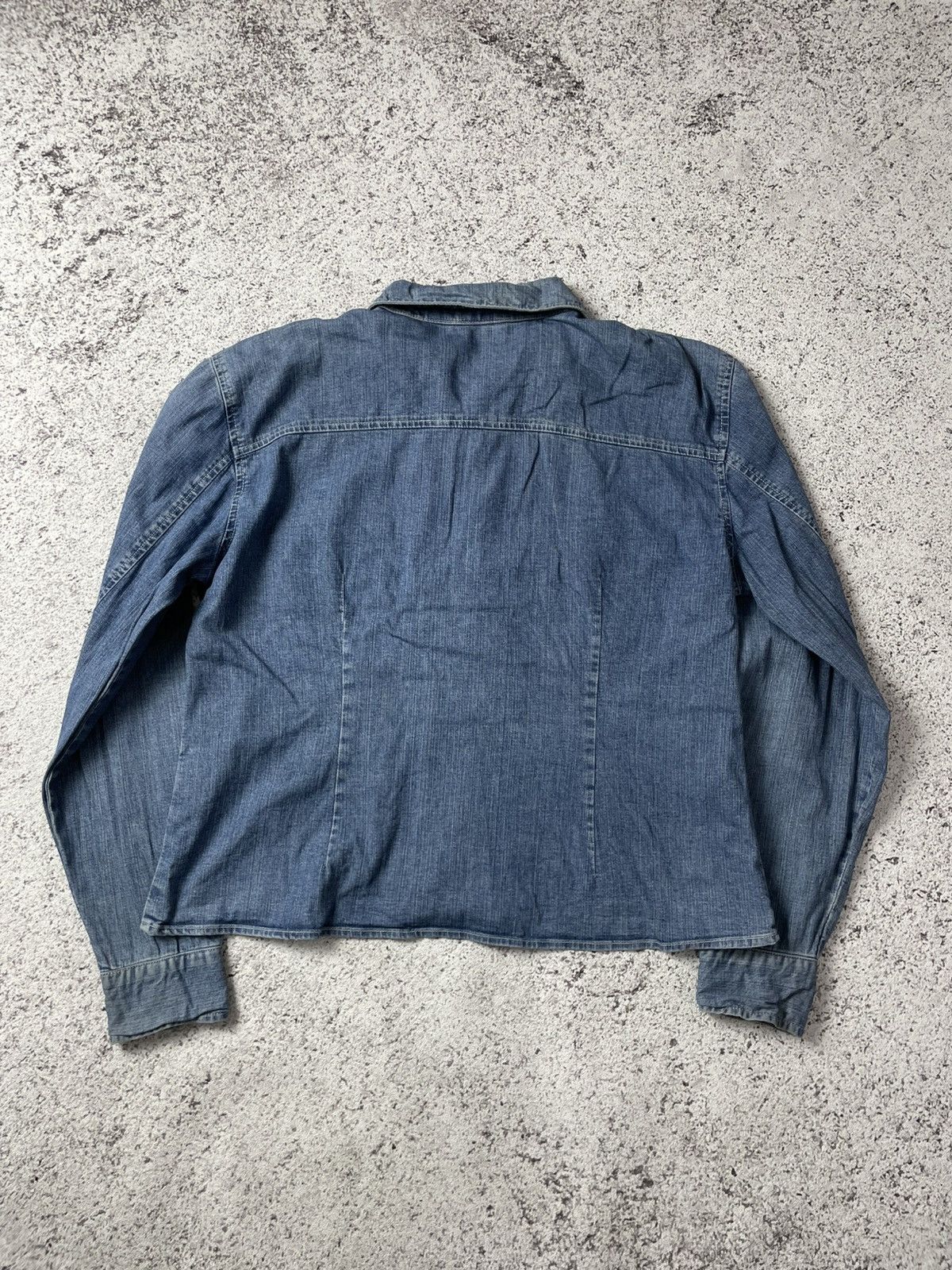 DKNY 90’s DKNY Donna Karan Outer Denim Shirt Jacket Size US L / EU 52-54 / 3 - 5 Thumbnail