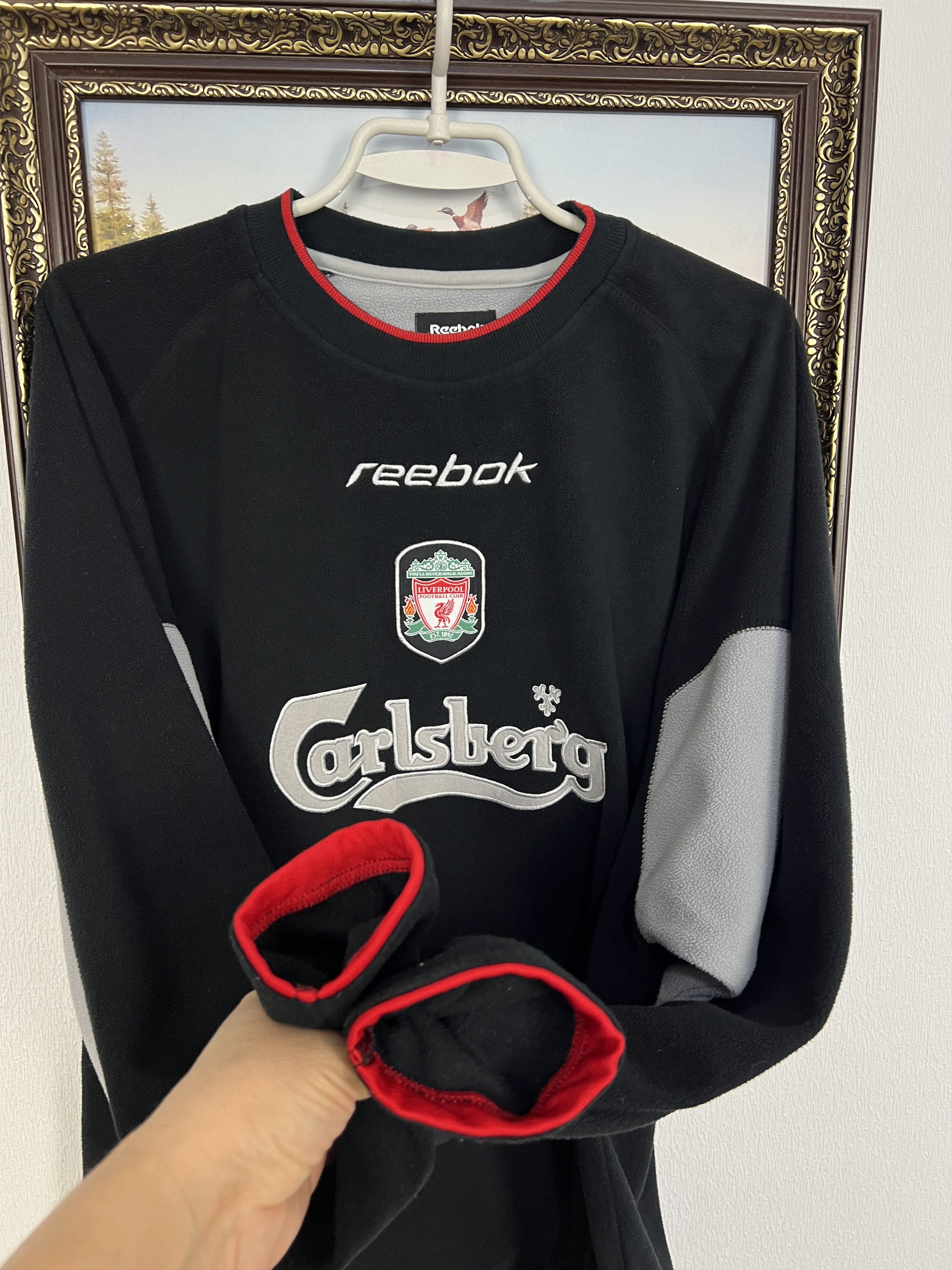 Reebok Liverpool Football Fleece Sweatshirt Jacket Track Top Size US M / EU 48-50 / 2 - 4 Thumbnail