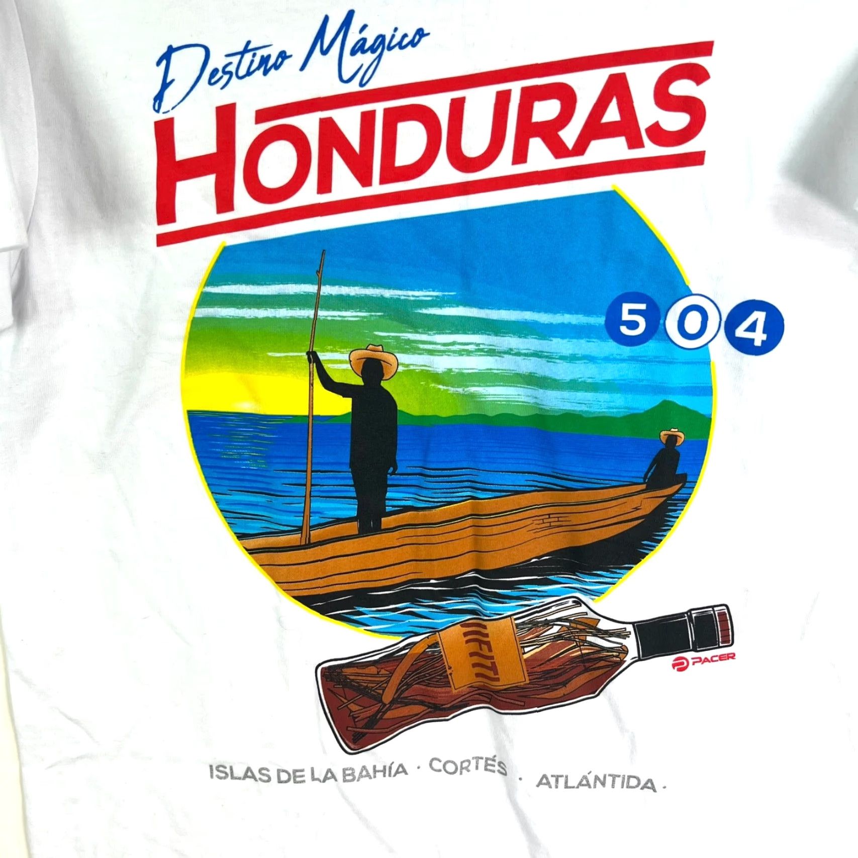 Vintage Pacer T-Shirt Honduras Destination Magico Puerto Cortés White S Adult Small logo graphic print Heart Crew Neck Short Sleeve NWT Size US S / EU 44-46 / 1 - 2 Thumbnail