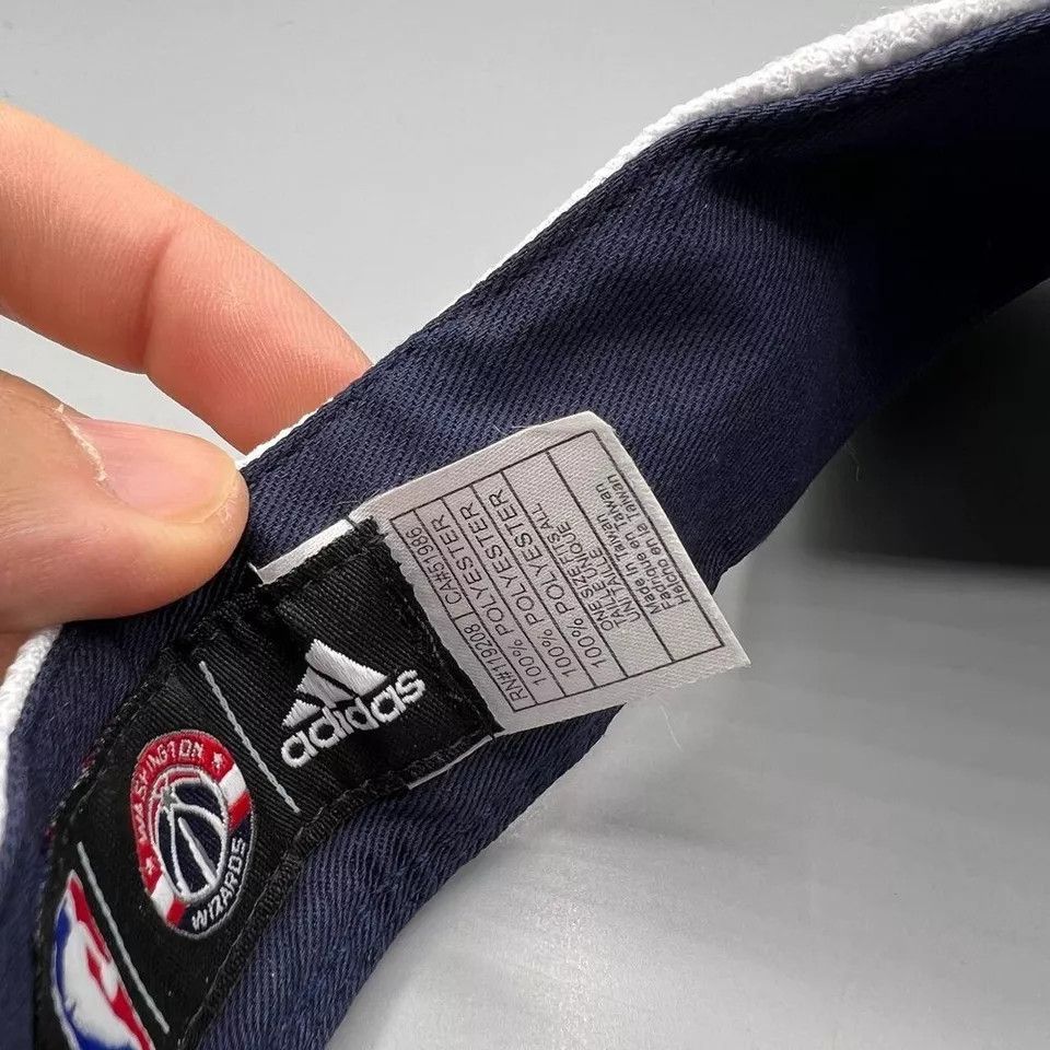 Adidas Washington Wizards Visor Hat Men Adidas NBA Strap Back Cap Size ONE SIZE - 6 Thumbnail