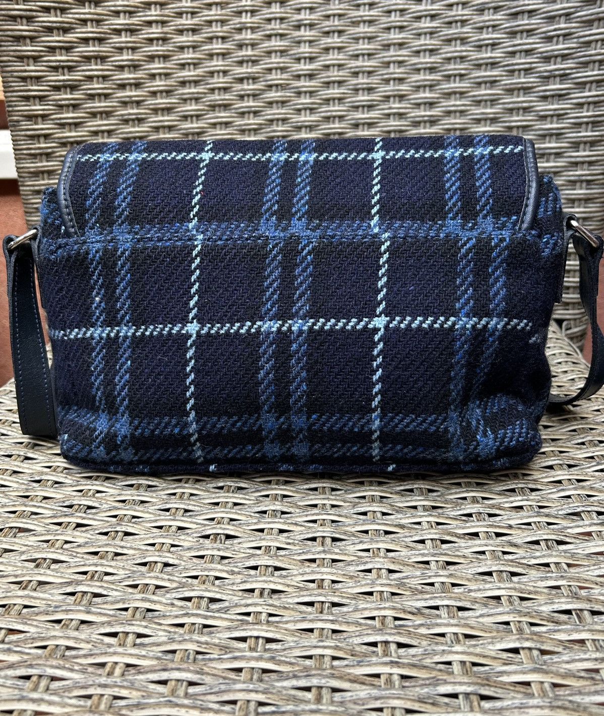 Burberry Burberry London Blue Nova Check Tweed Leather Crossbody Bag Size ONE SIZE - 2 Thumbnail
