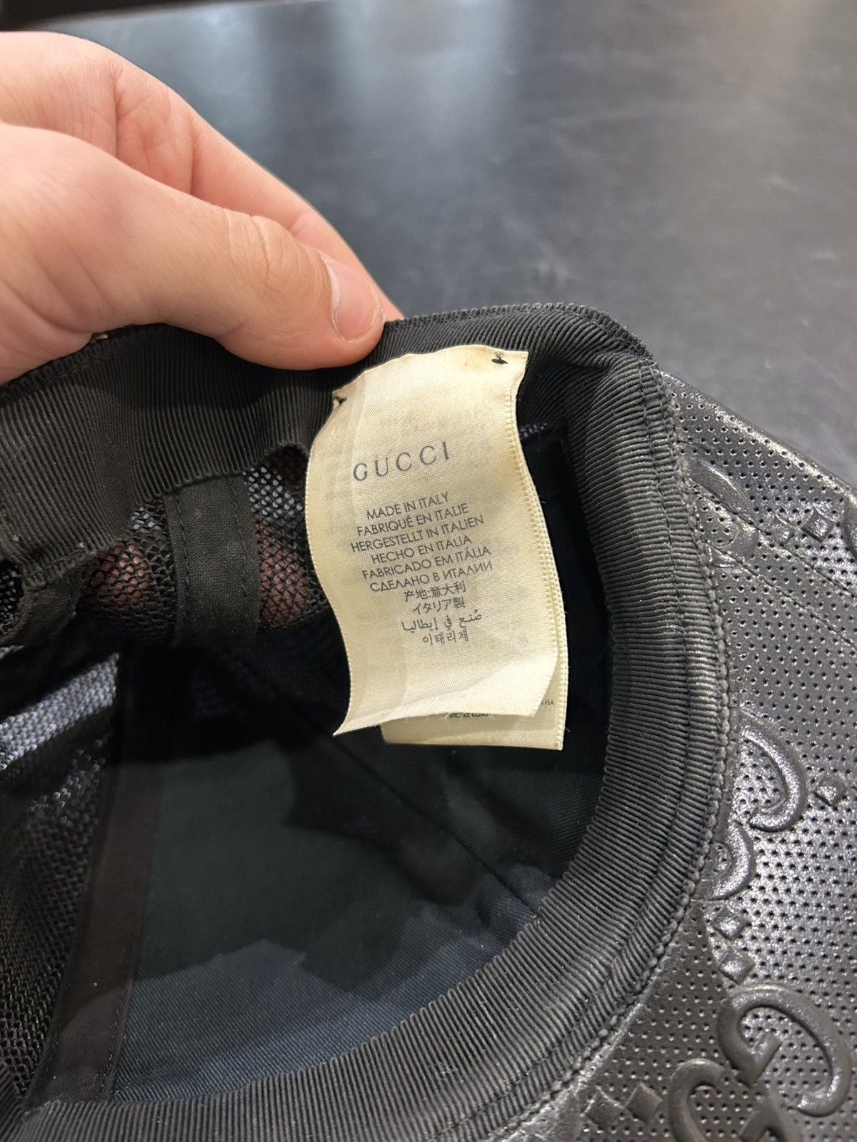 Gucci Gucci Leather Monogram Trucker Hat Size ONE SIZE - 7 Thumbnail