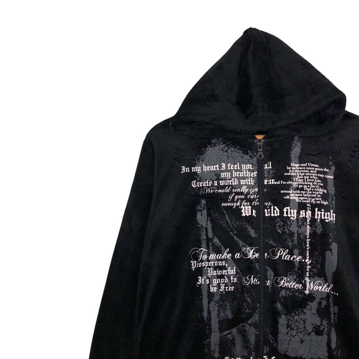 Hysteric Glamour 📌Rich Black Hoodie Zipper Jacket Spinash Punk Design Size US L / EU 52-54 / 3 - 8 Thumbnail