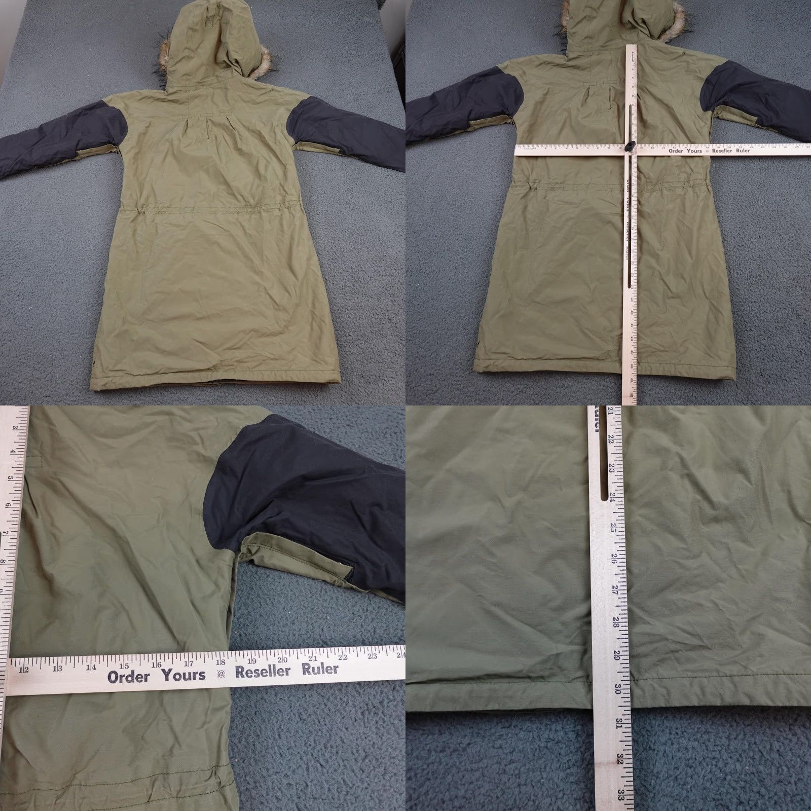 Burton Burton Coat Womens Medium Green Hooded Parka Insulated Ski Winter Faux Fur Trim Zip Pockets Size M / US 6-8 / IT 42-44 - 8 Thumbnail