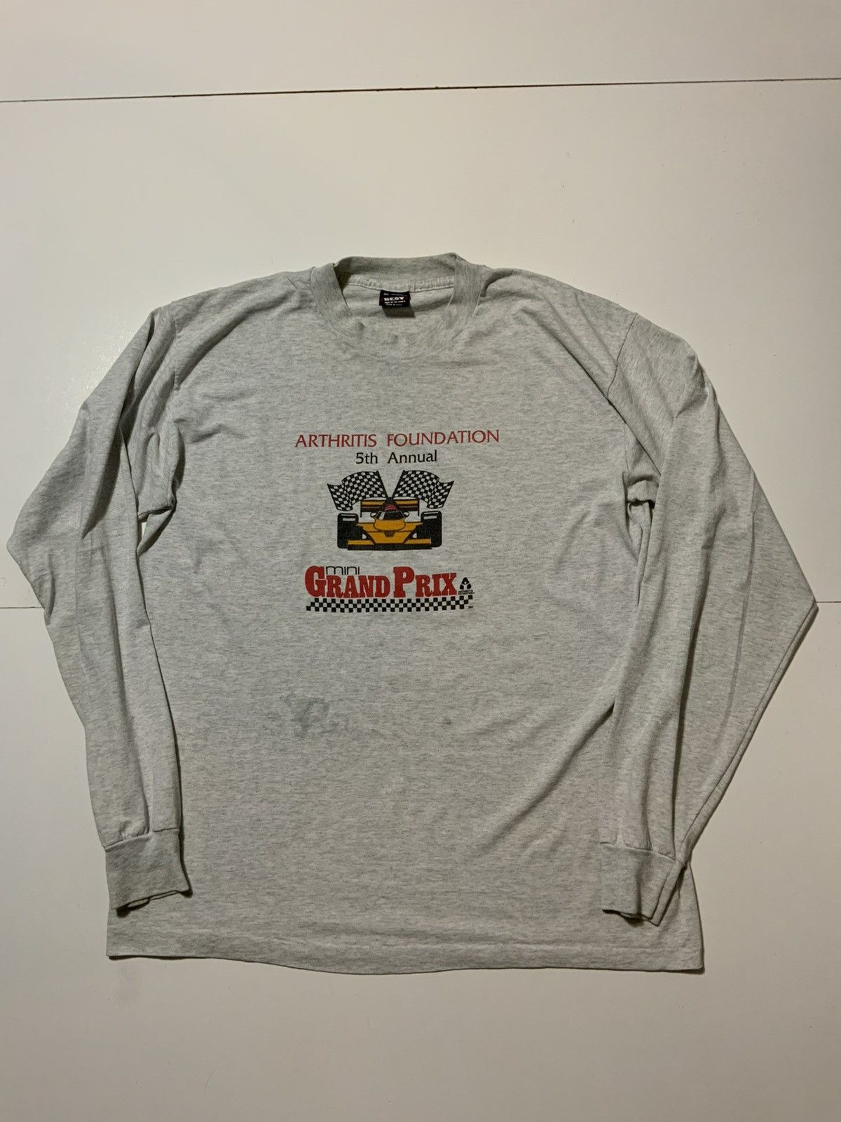 Vintage VTG 90s Mini Grand Prix Racing 50/50 Single Stitch T-Shirt Size US XL / EU 56 / 4 - 2 Thumbnail