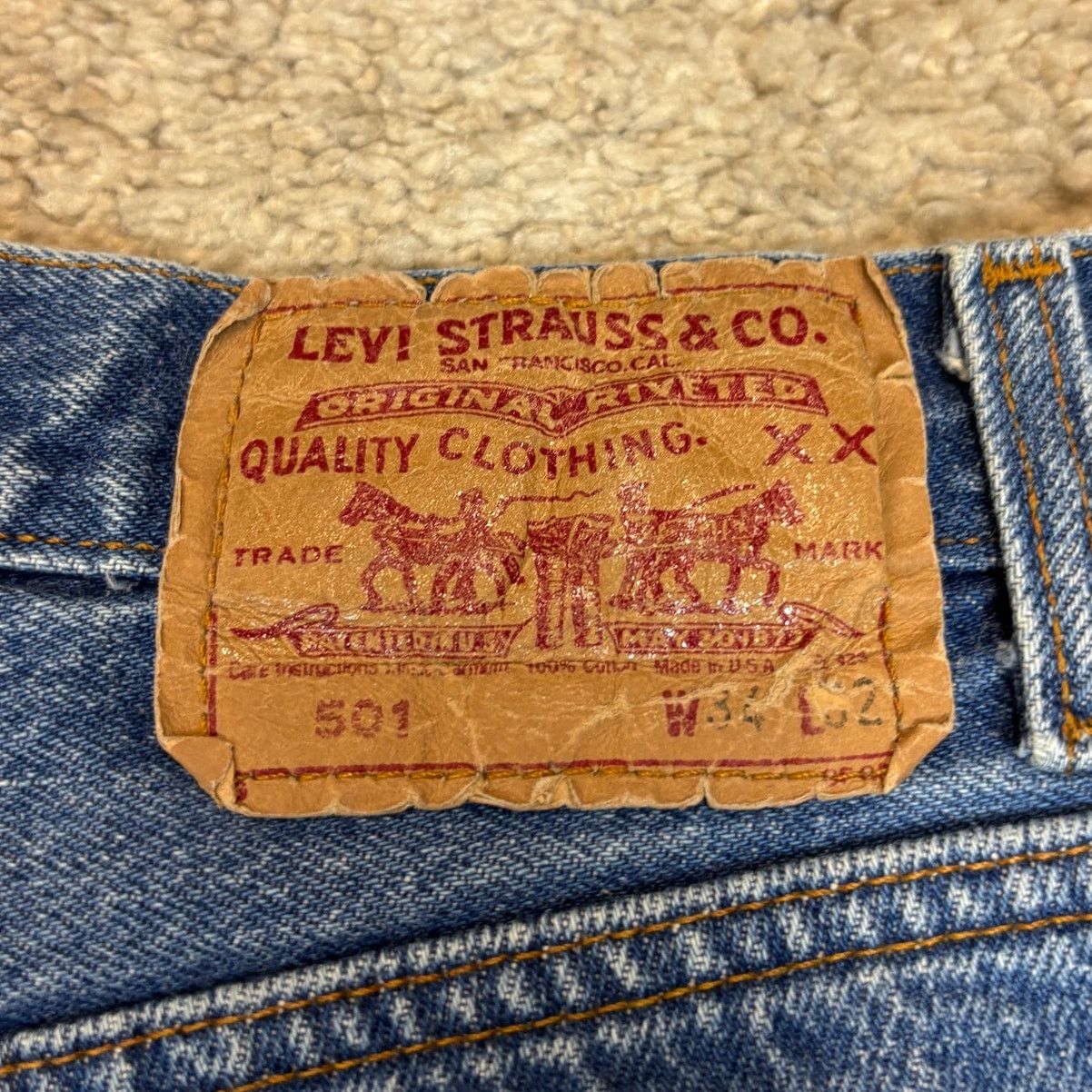 Levi's × Vintage Vintage 80s Levi's 501 Made in USA Jeans 34x32 (32x31) Size US 34 / EU 50 - 5 Thumbnail