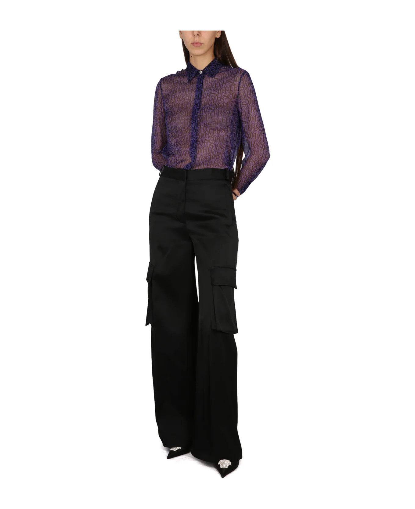 Versace o1y0226 Cargo Pant in Black Size 27" / US 4 / IT 40 - 2 Thumbnail