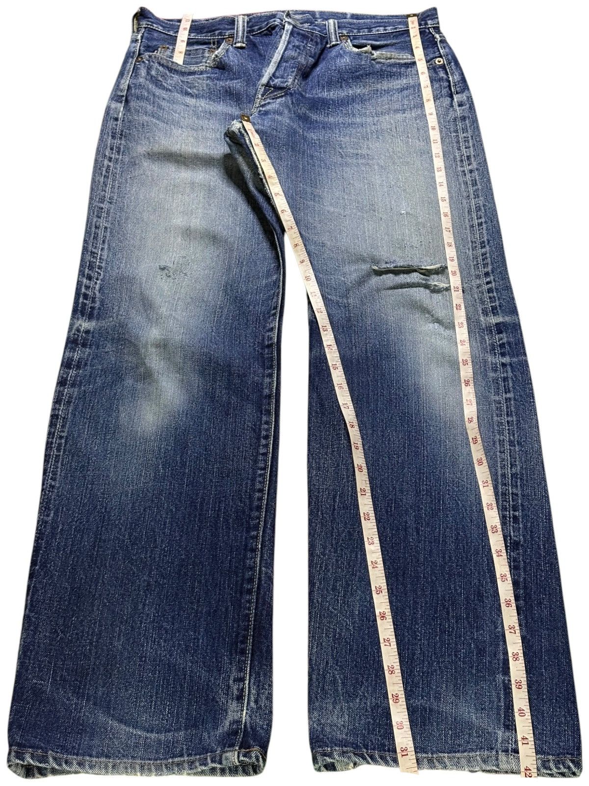 Eternal × Japanese Brand Vintage Japanese Eternal Selvedge Distressed Loose Jeans Size US 32 / EU 48 - 13 Thumbnail