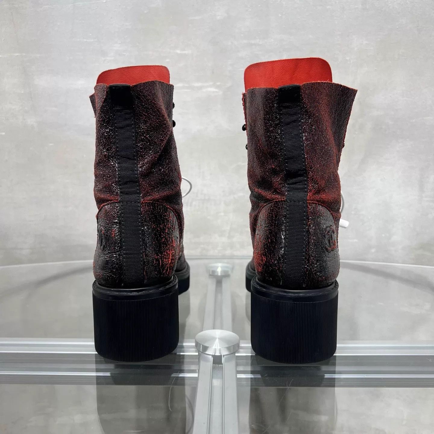 Chanel Chanel Black & Red Boots 37 EU Size US 6.5 / IT 36.5 - 6 Thumbnail