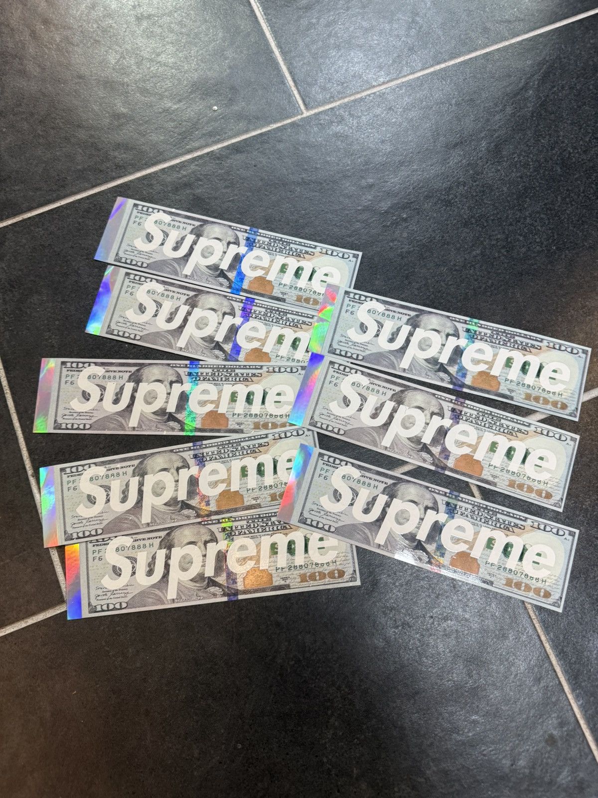 Supreme Supreme Money Box Logo Benjamin Franklin Sticker FW25
