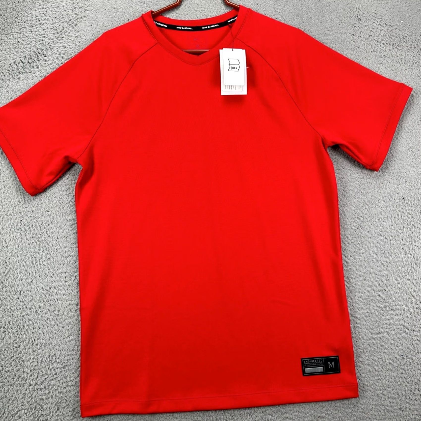 Nike Nike Baseball T-Shirt Mens V-Neck Short Sleeve Red Medium Size US M / EU 48-50 / 2 - 3 Thumbnail