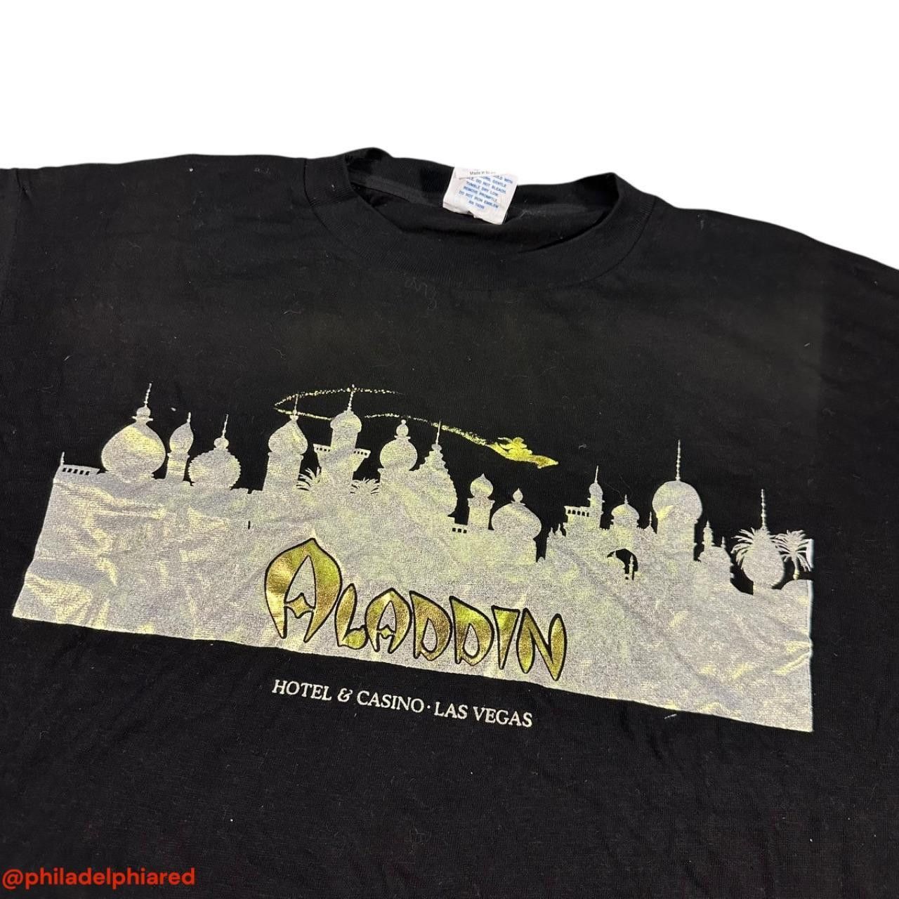 Designer Vintage Early 1990s Aladdin Hotel single stitched t-shirt Size US S / EU 44-46 / 1 - 2 Thumbnail