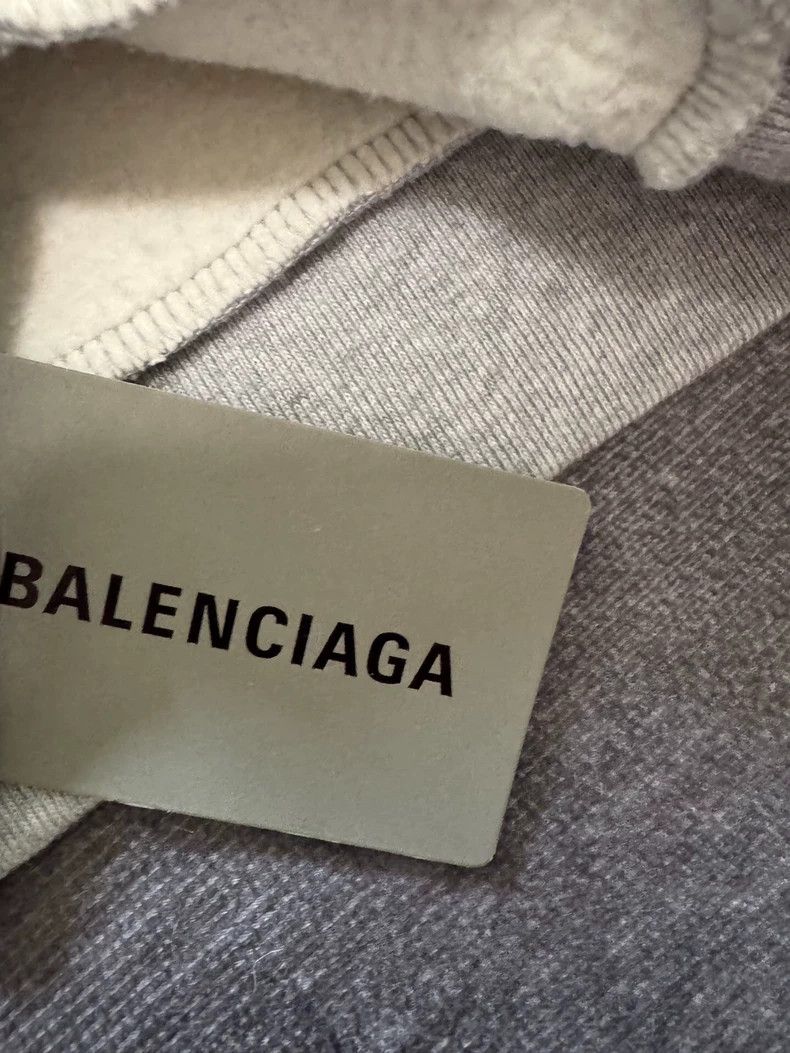 Balenciaga Balenciaga Gray dissolved graffiti letter hoodie Size US L / EU 52-54 / 3 - 5 Thumbnail