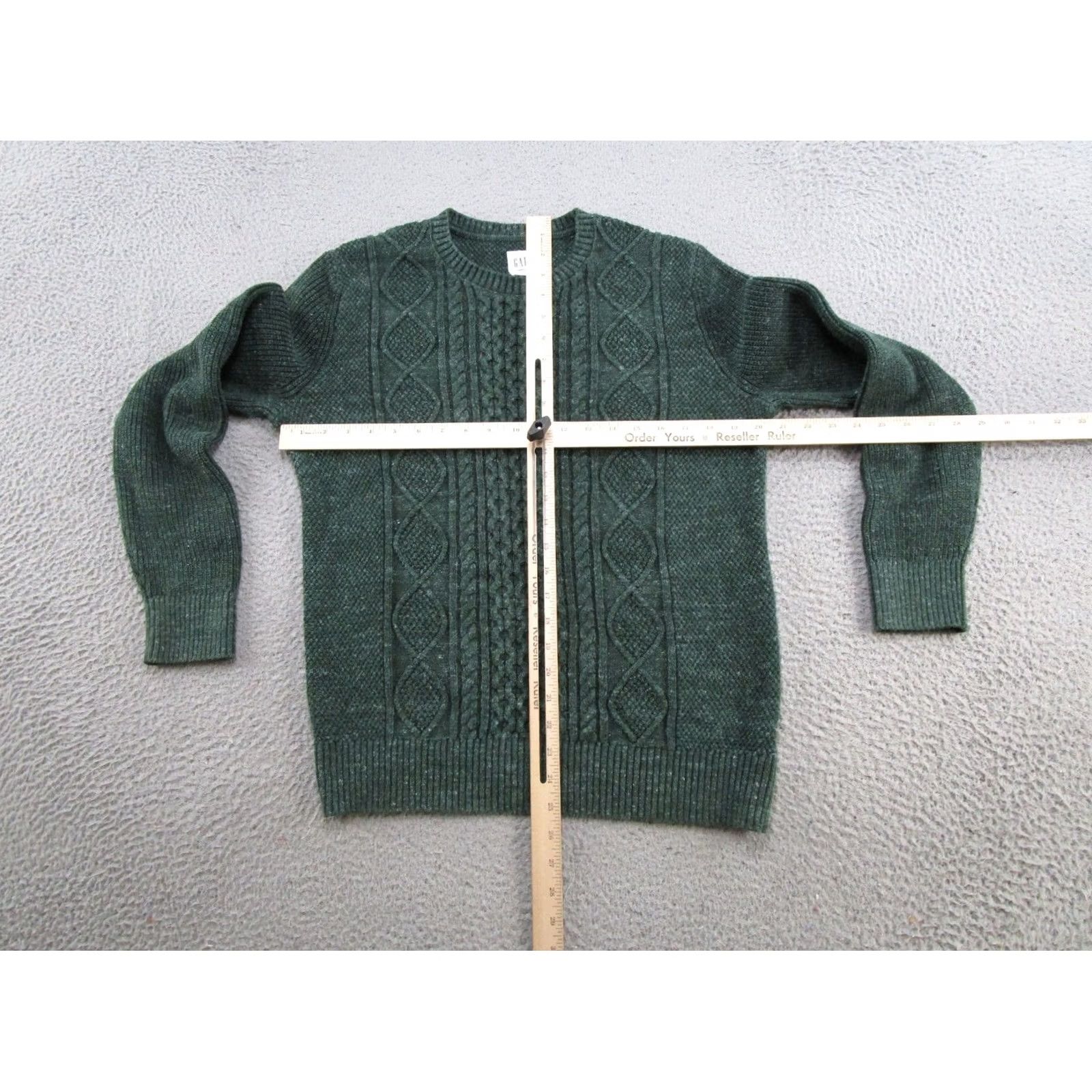 Gap Gap Womens Sweater Pullover Knit Fisherman Cotton Green Size M Long Sleeve Size M / US 6-8 / IT 42-44 - 4 Thumbnail
