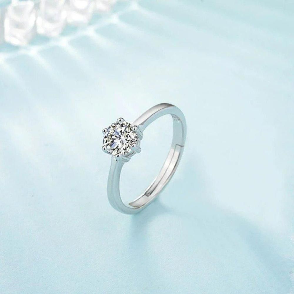 Designer 2pcs Sterling Silver Elegant Open Matching Couple Rings Size ONE SIZE - 6 Thumbnail