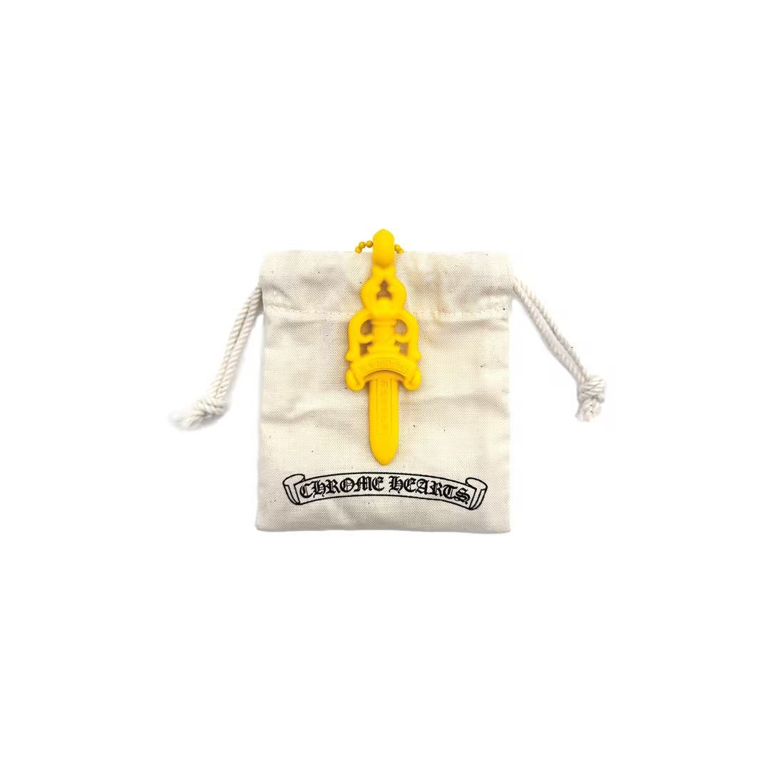 Chrome Hearts Resin Yellow Dagger Pendant Necklace