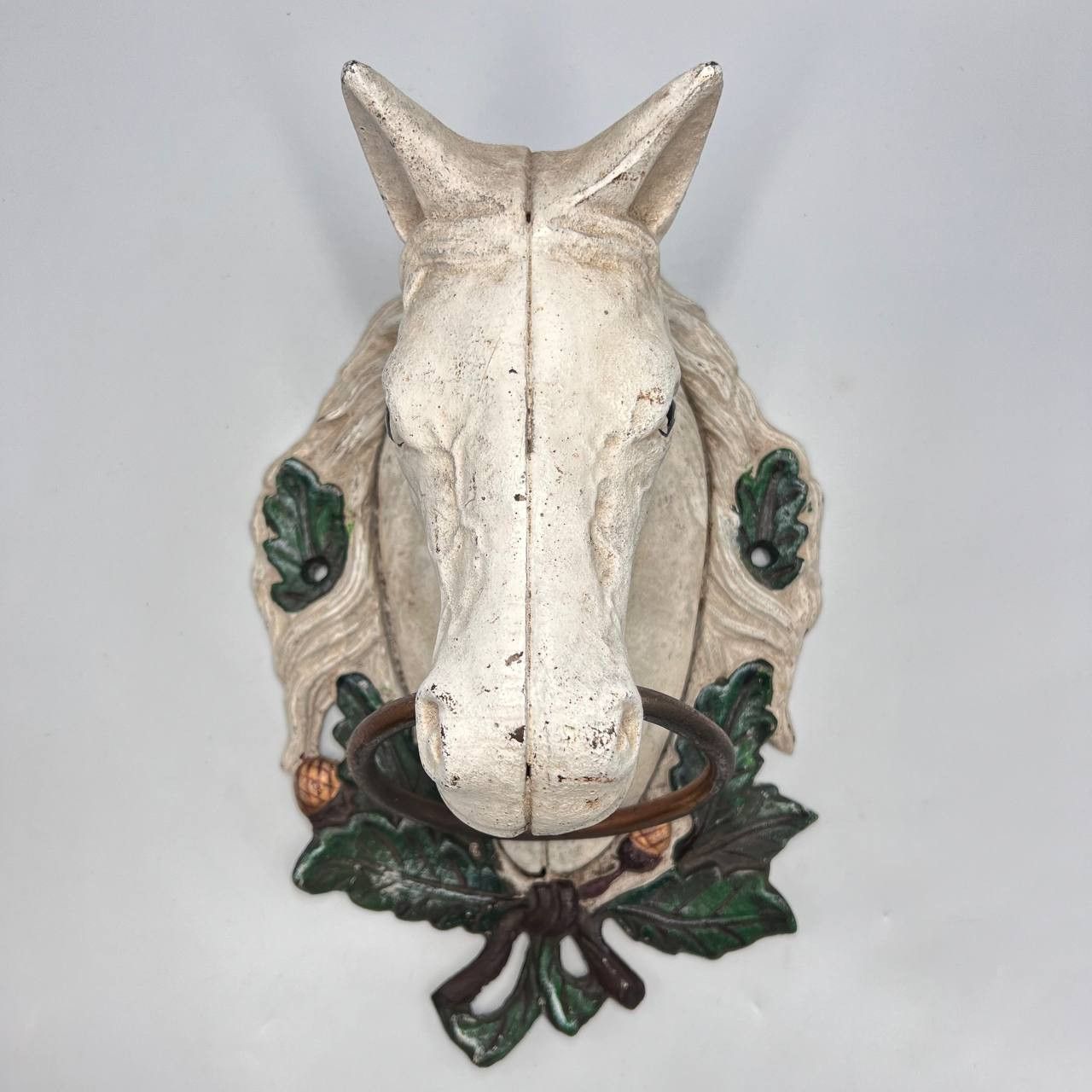 Vintage 1970s Vintage Cast Iron Figure Horse Head Wall Decor 3.5kg Size ONE SIZE - 4 Thumbnail