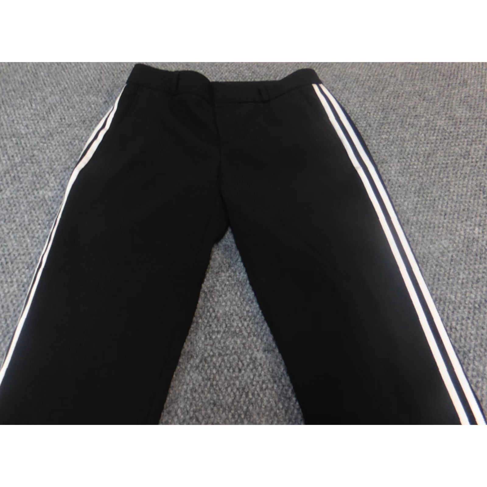 Banana Republic Banana Republic Womens Dress Pants 2L Black Stripe Avery Pants 29 Inseam Regular Rise Mid Pockets Zipper Shirt? Size 26" / US 2 / IT 38 - 5 Thumbnail