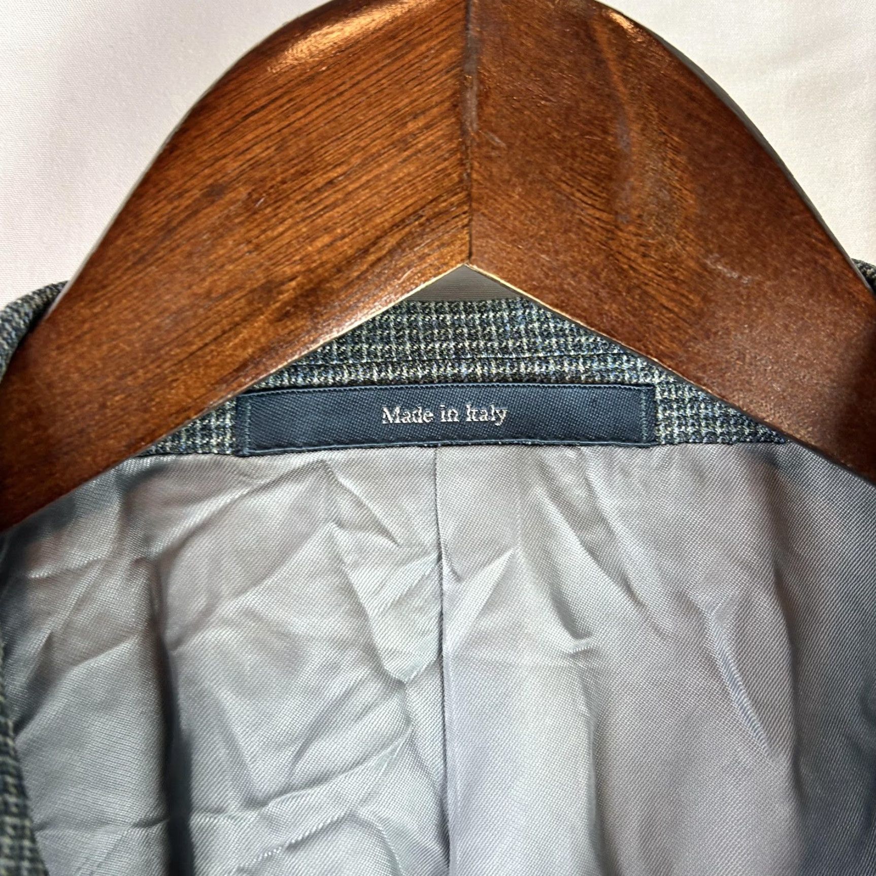 Ermenegildo Zegna Ermenegildo Zegna Sport Coat Mens 46 Blue Green Check Trofeo Wool Italy Blazer Size 46R - 4 Thumbnail