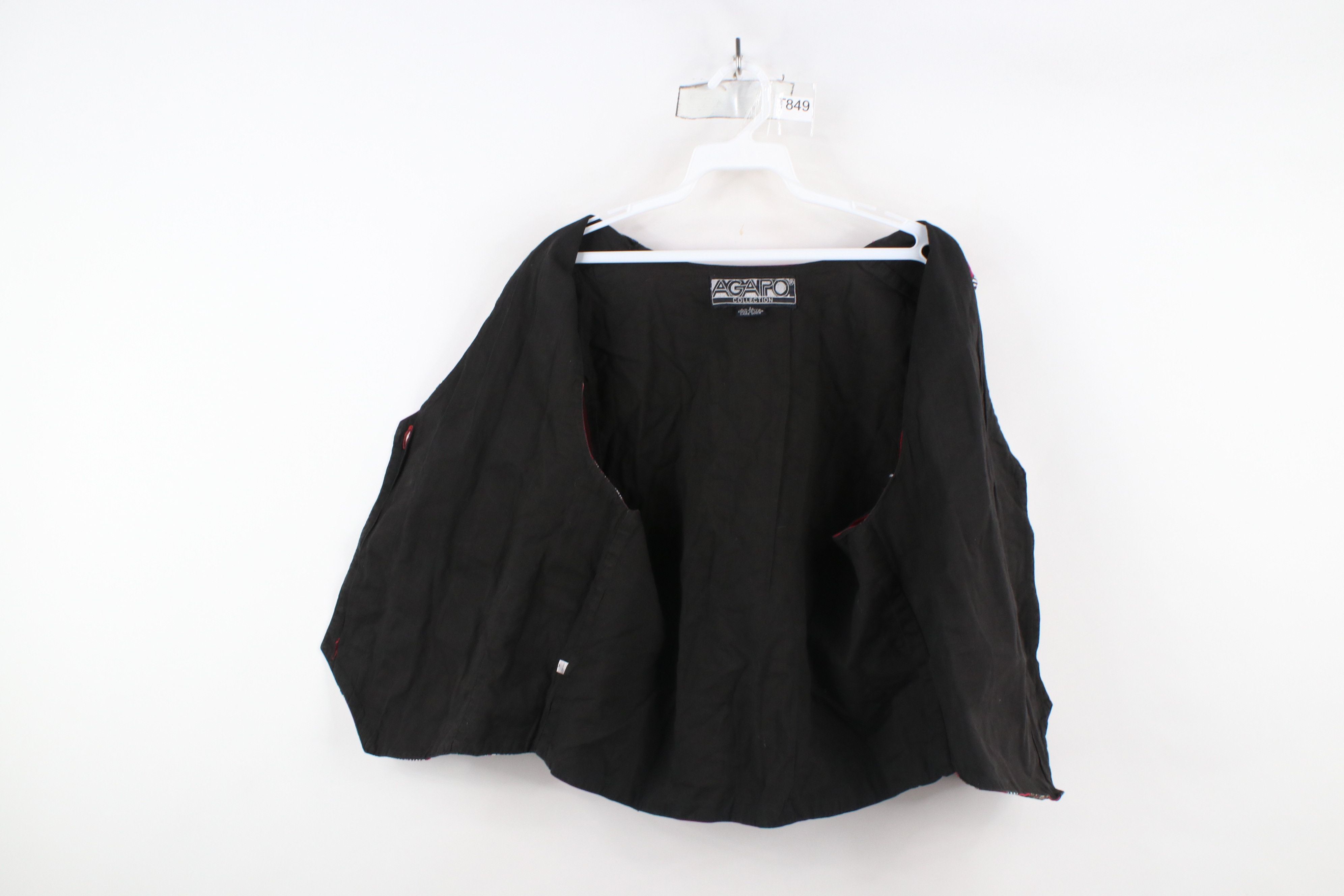 Vintage Vintage 90s Streetwear Geometric Tapestry Vest Jacket Size L / US 10 / IT 46 - 9 Thumbnail