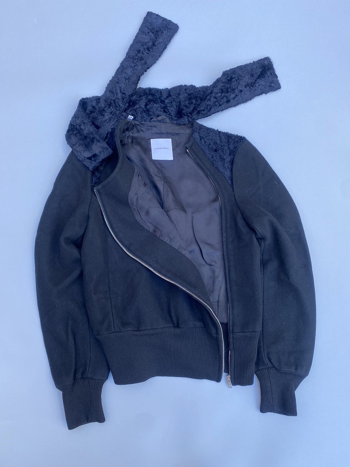Costume National Fall 2000- Spiral Zip Wool/Nylon Blend Jacket Size S / US 4 / IT 40 - 9 Thumbnail