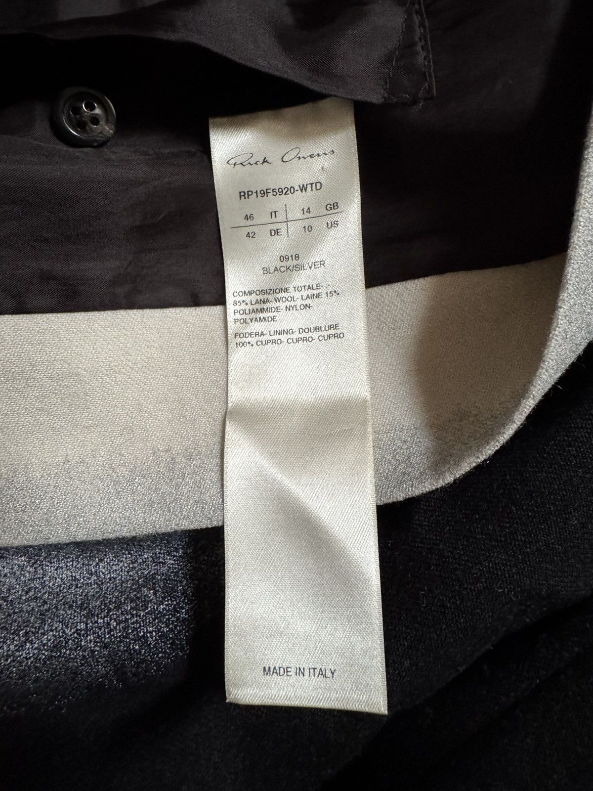 Rick Owens RICK OWENS Larry F/W 19 Wrap Jacket Size US M / EU 48-50 / 2 - 4 Thumbnail