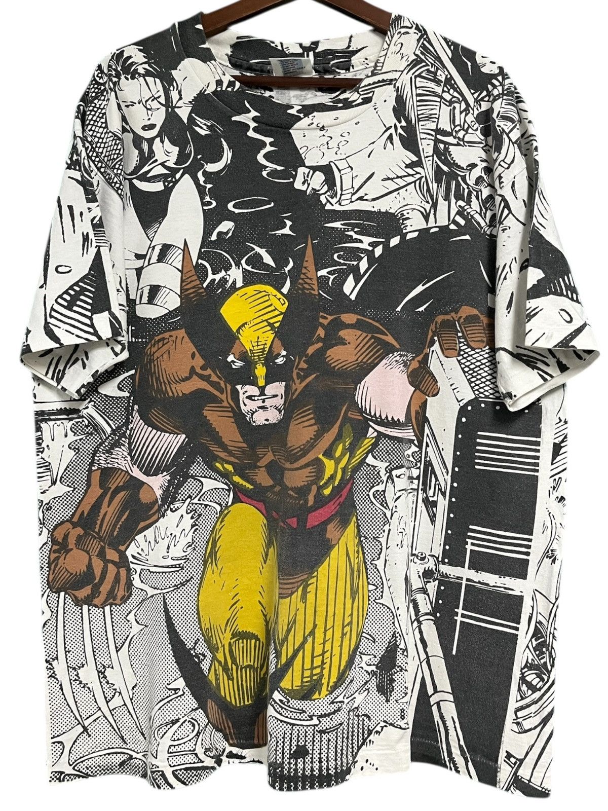 Band Tees Vintage X-Men Wolverine 90s AOP t shirt 1991 Size US XL / EU 56 / 4 - 1 Thumbnail