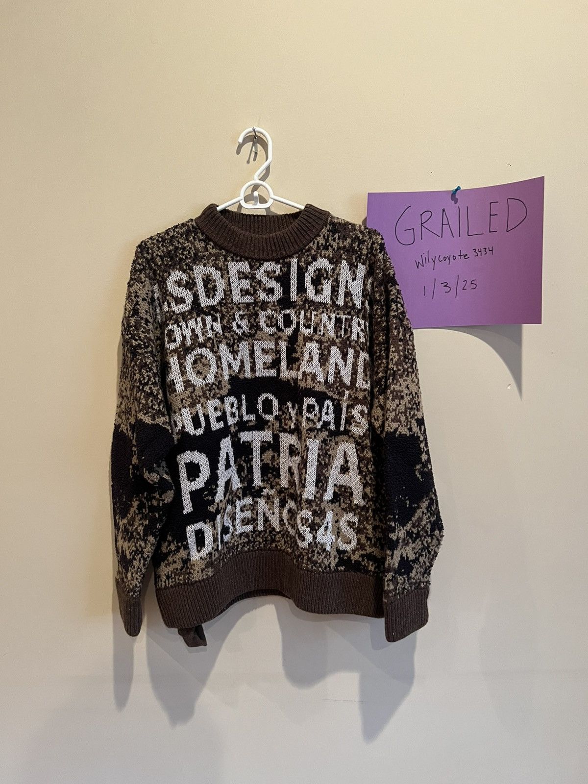 4SDESIGNS 4SDesigns Knit Crewneck Wool Sweater Size US L / EU 52-54 / 3 - 1 Thumbnail