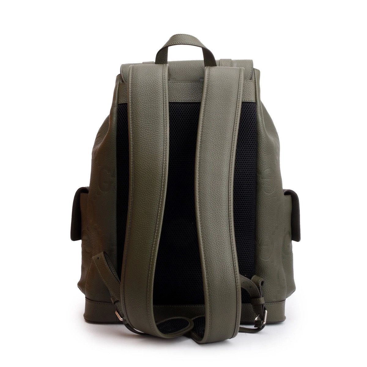 Gucci GUCCI Green Jumbo GG Calfskin Leather Backpack Size ONE SIZE - 3 Thumbnail