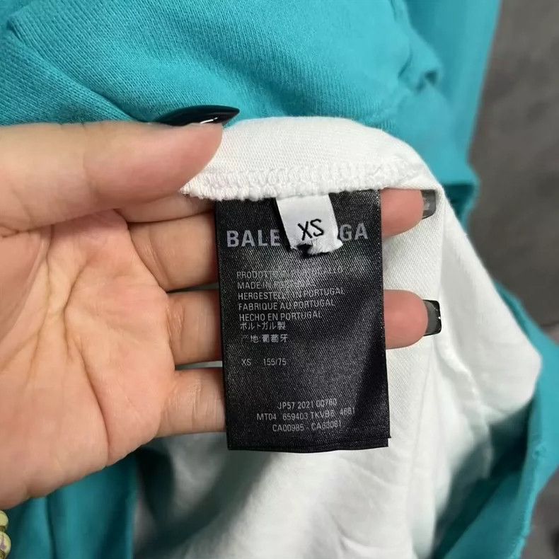 Balenciaga Balenciaga Sky blue monogrammed ripped hoodie Size US XS / EU 42 / 0 - 4 Thumbnail