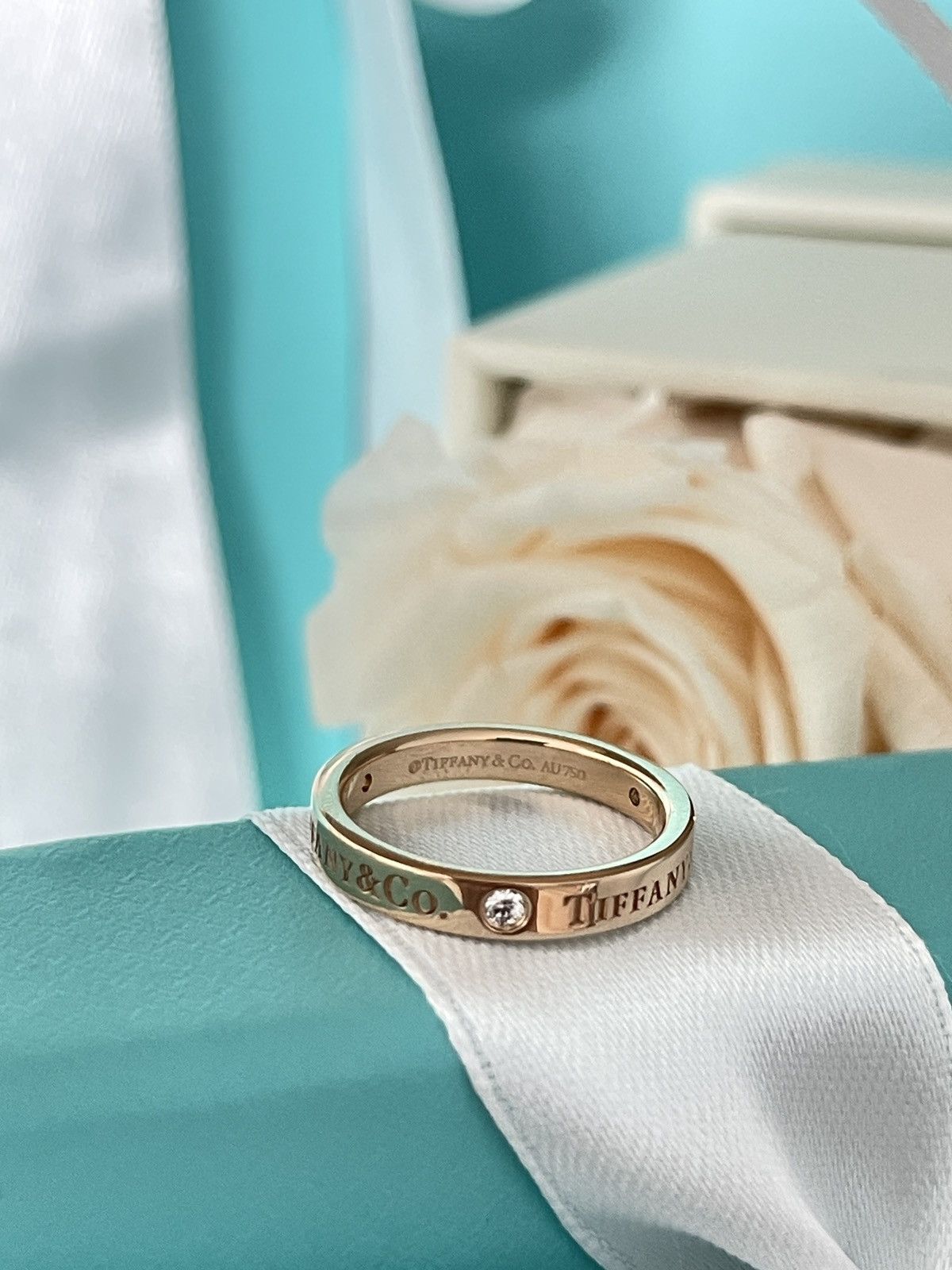 Tiffany & Co. Band Ring with Diamonds RG size 5 NEW $1850