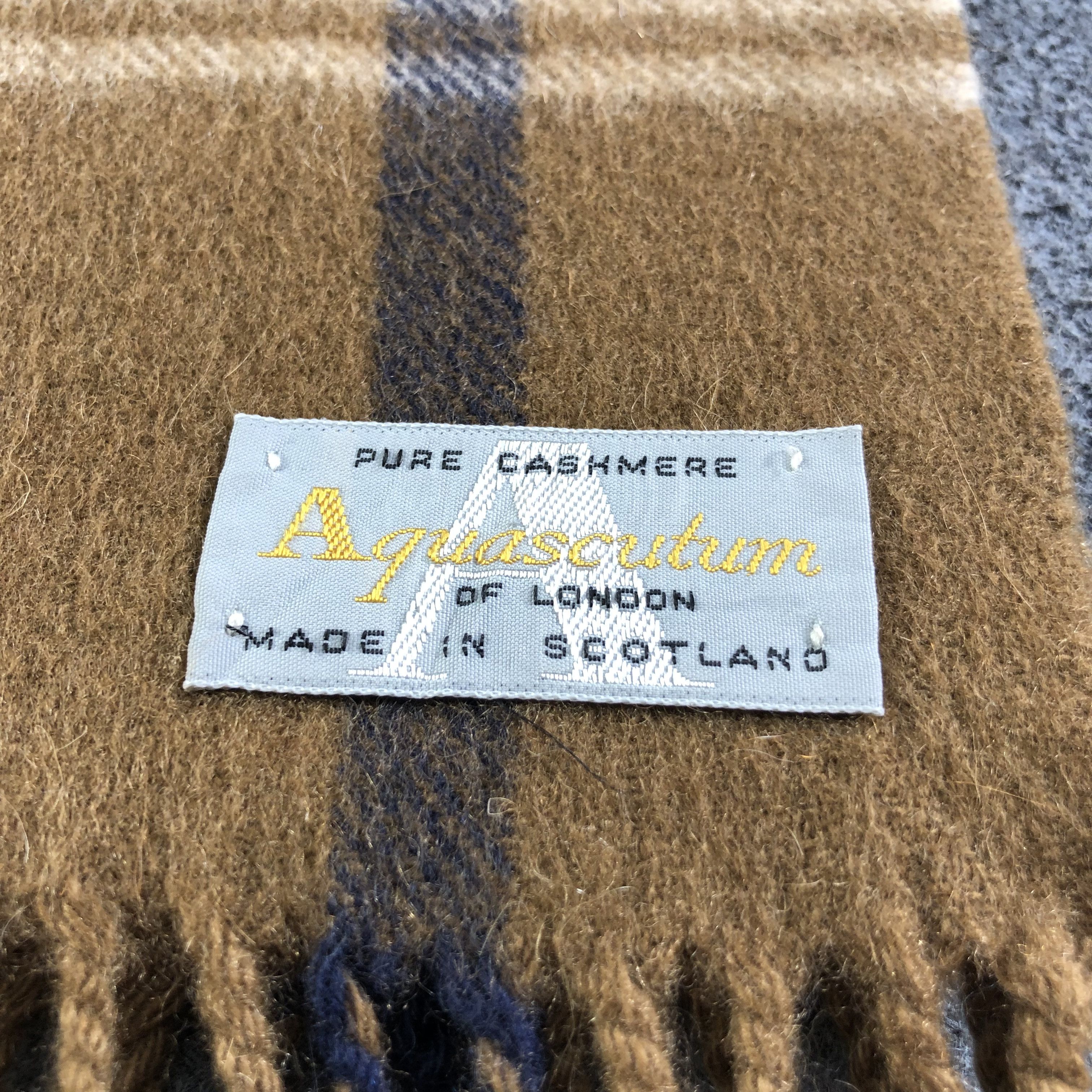 Aquascutum Aquascutum Cashmere Scarf Muffler V1875 Size ONE SIZE - 4 Thumbnail