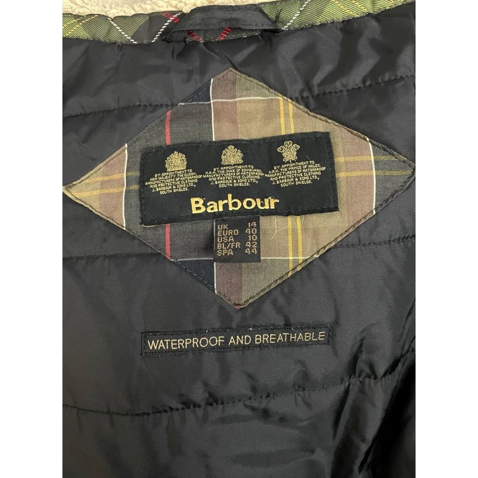 Barbour Barbour Jacket Parka WOMEN Regular Size 14 Black Polyester Hooded Waterproof Full Zip Long Sleeve Winter Casual Modern - Mens? Size XL / US 12-14 / IT 48-50 - 3 Thumbnail