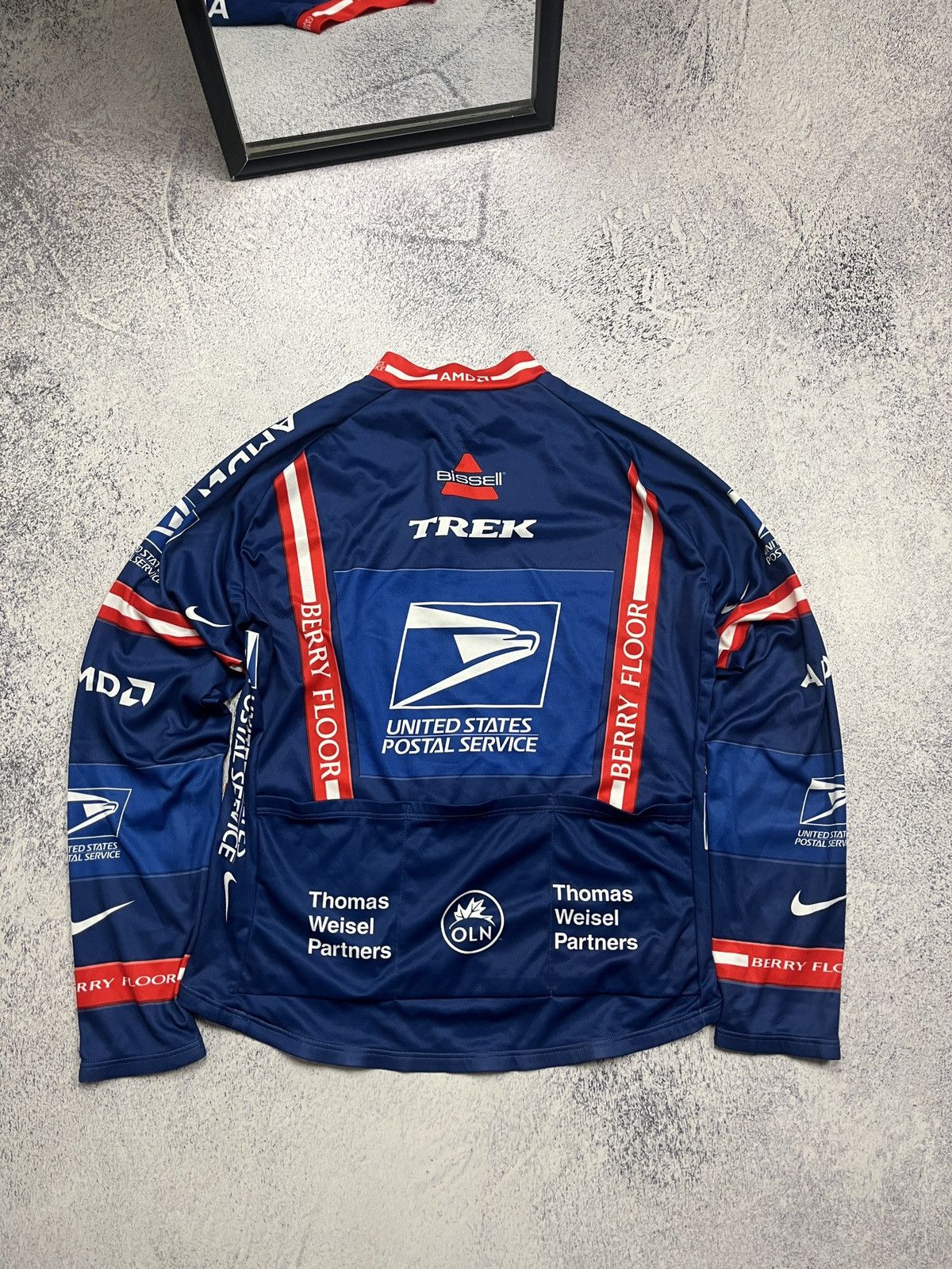 Nike Nike USPS Tour de France Lance Armstrong Team Cycling Jersey Size US XXL / EU 58 / 5 - 8 Thumbnail