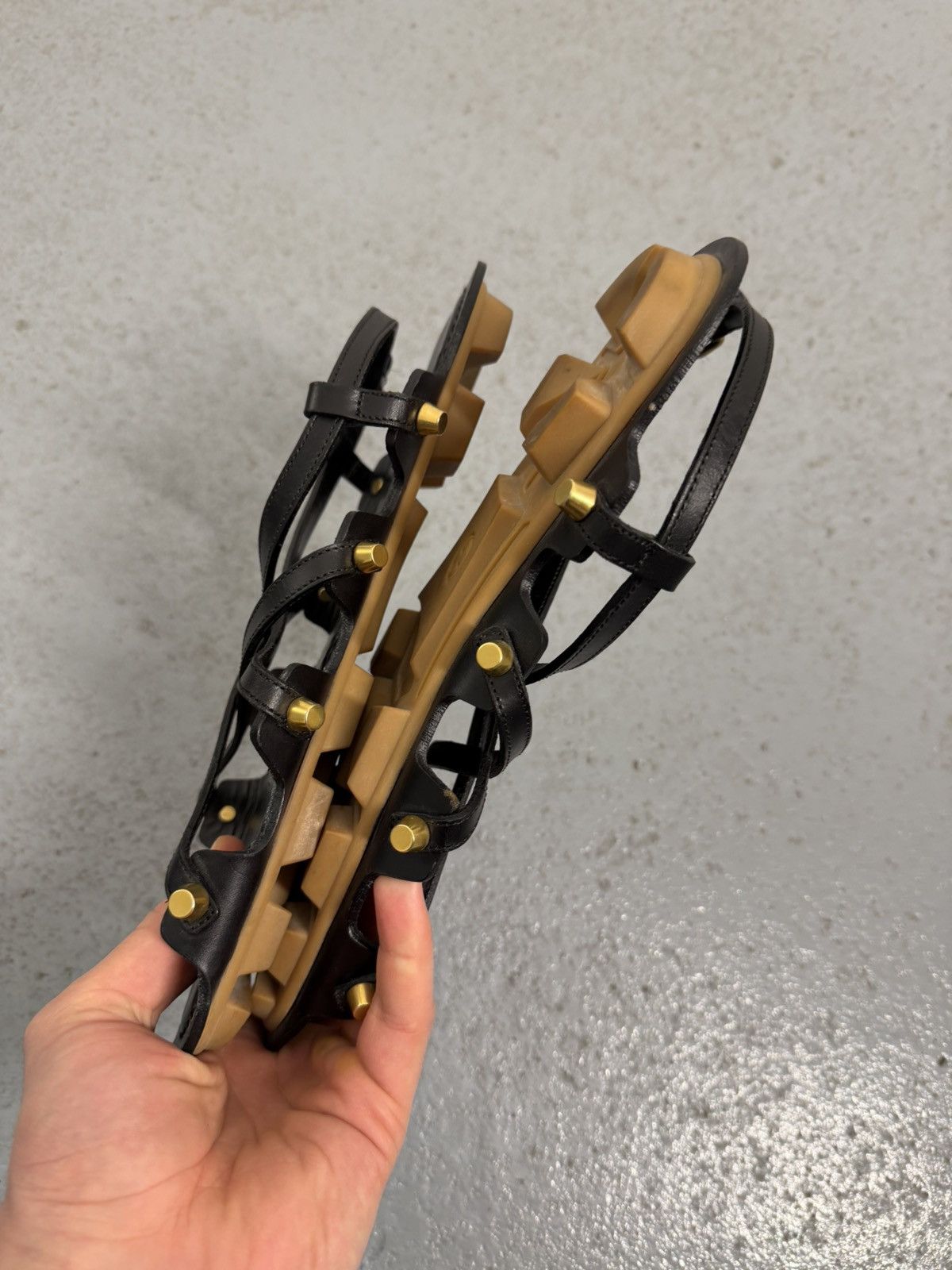 Gucci Gucci Leather Studded Sandals Size US 11 / IT 41 - 10 Thumbnail