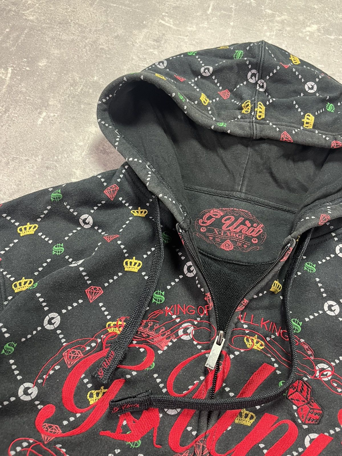 G-Unit G-Unit Printed Casino Motive Baggy Zip Hoodie XL AOP 50 Cent Size US XL / EU 56 / 4 - 7 Thumbnail