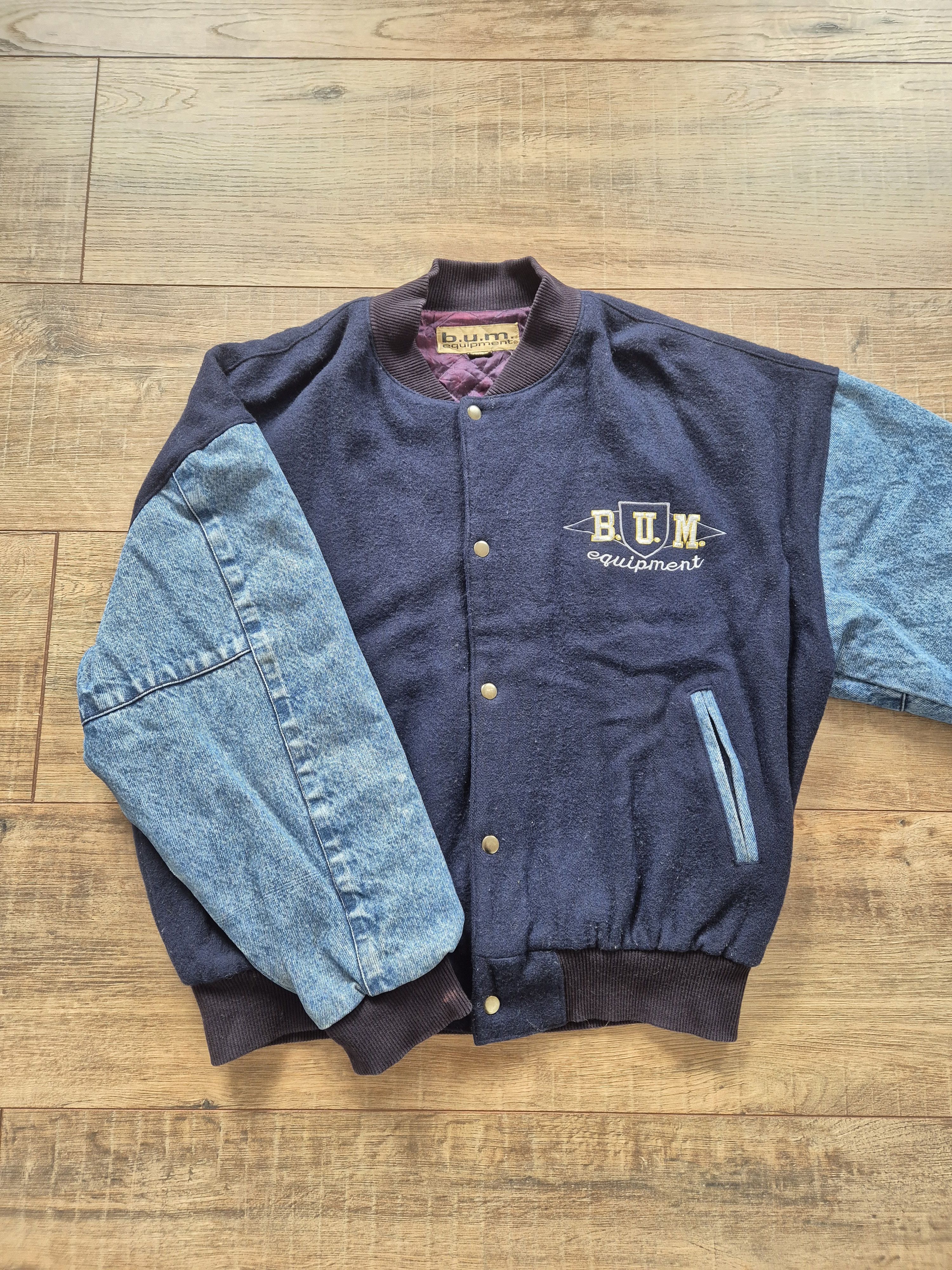 B.U.M Equipment 90' Vintage jacket wol denim jas BUM Size US L / EU 52-54 / 3 - 2 Thumbnail