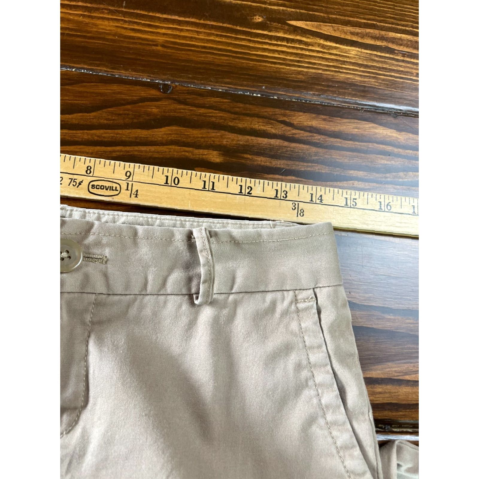 Banana Republic Banana Republic Pants Women Size 2 Tan Ryan Fit Hemmed Chino Slimming Straight 25.5in Inseam Size 29" - 4 Thumbnail