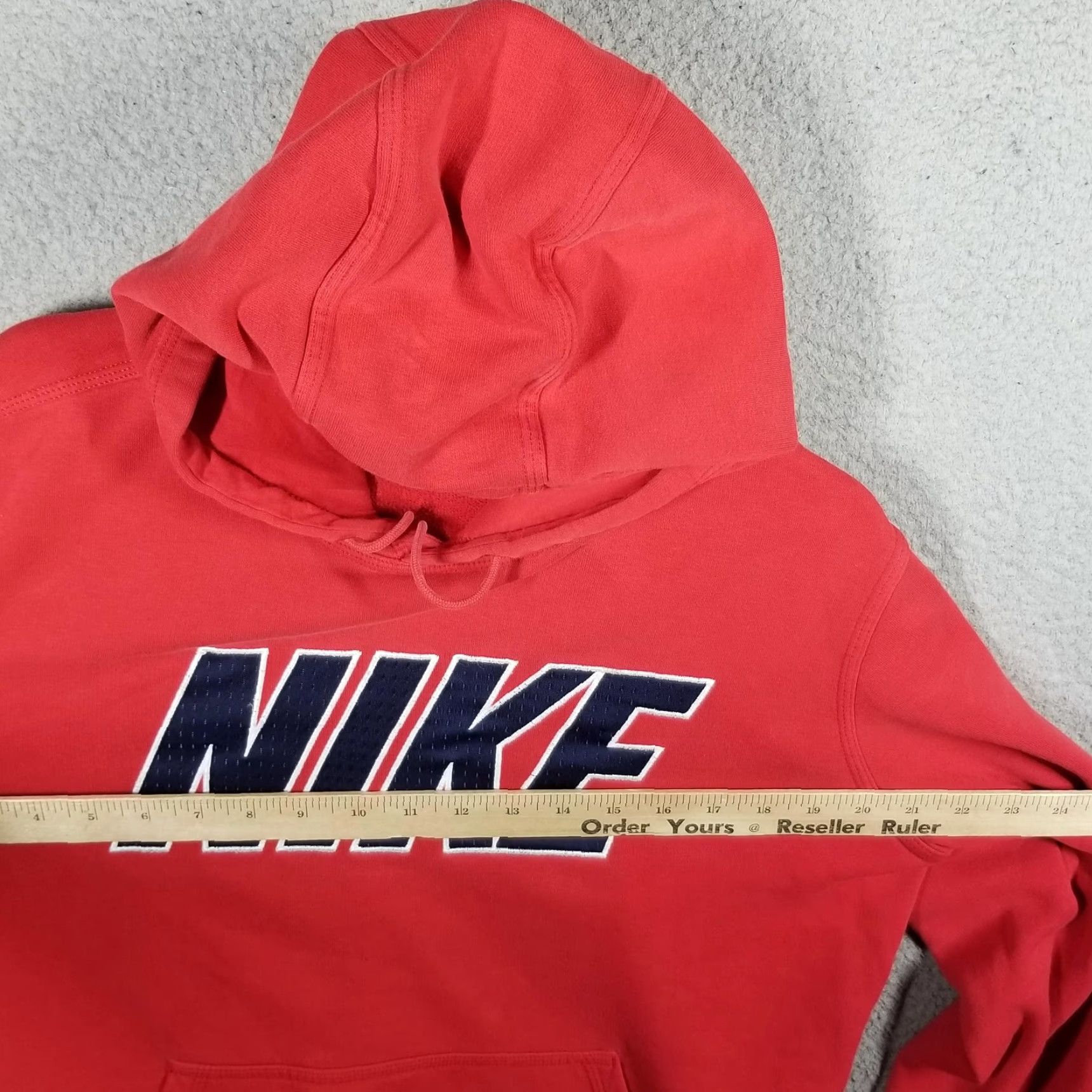 Nike Nike Hoodie Mens Large Red Pullover Fleece Graphic Print Big Spell Out 576978-657 Nike Sportswear Size US L / EU 52-54 / 3 - 5 Thumbnail