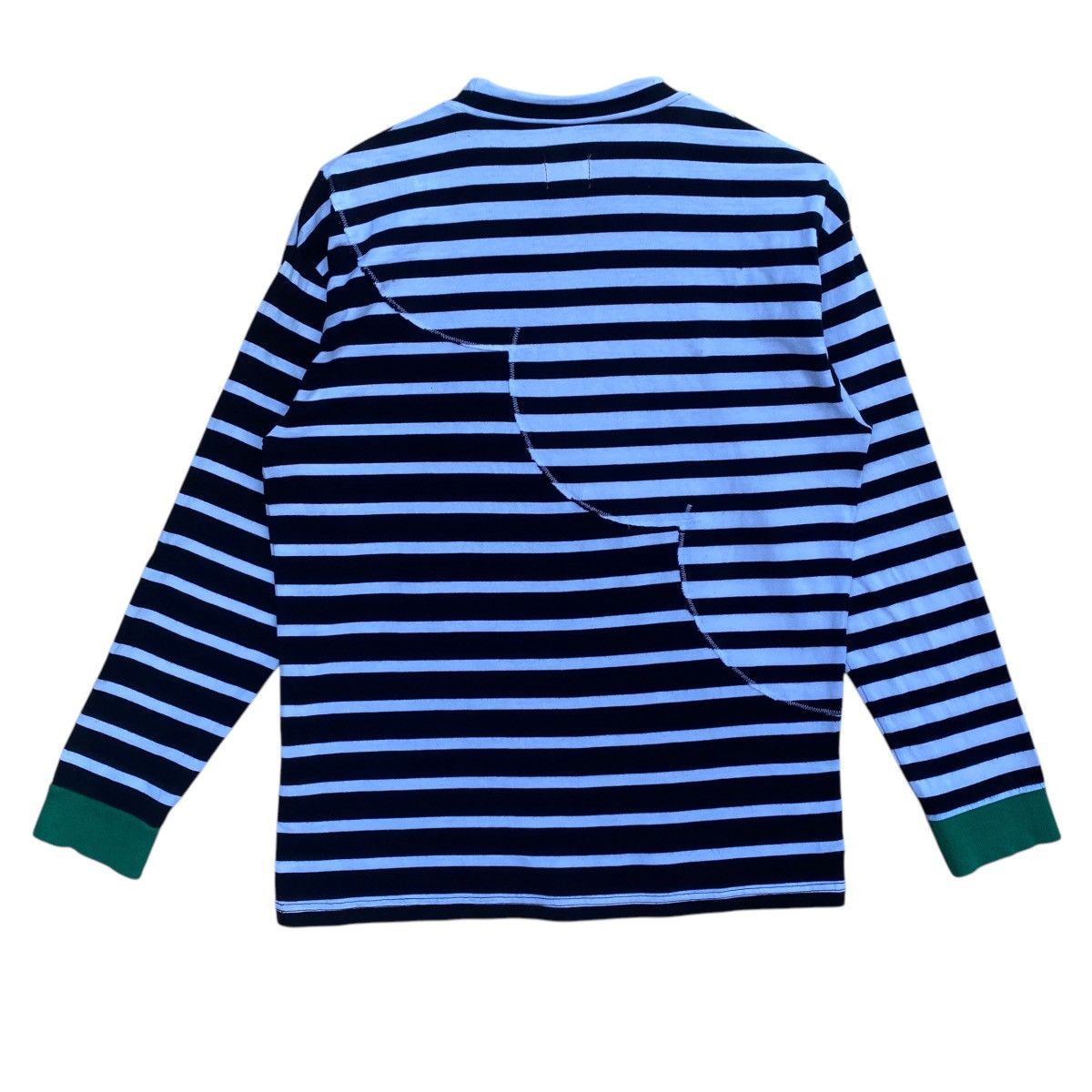 Designer × Frapbois × Issey Miyake Frapbois Half by ISSEY MIYAKE Stripes Longsleeve Tee Shirt Size M / US 6-8 / IT 42-44 - 5 Thumbnail