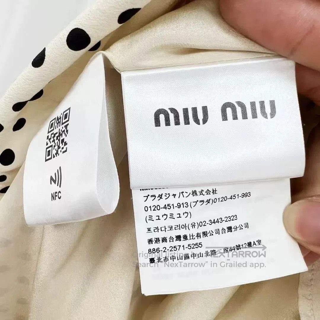 Miu Miu Miu Miu Polka Dot Puff Sleeve Dress. Size S / US 4 / IT 40 - 7 Thumbnail