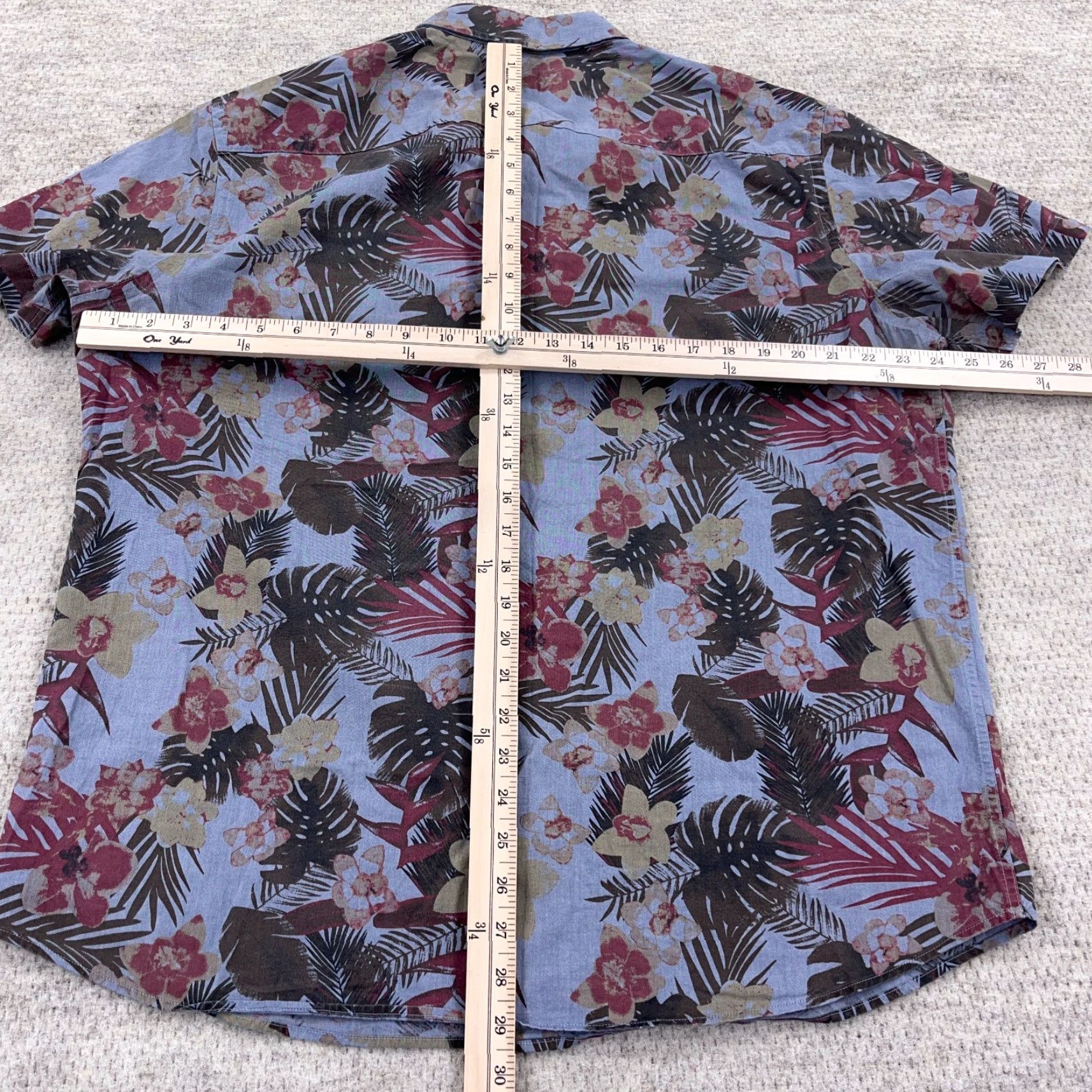 UNTUCKit UNTUCKit Shirt Men 2XL Blue Floral Hawaiian Button Up Slim Fit Camp Beach Shirt Size US XXL / EU 58 / 5 - 4 Thumbnail