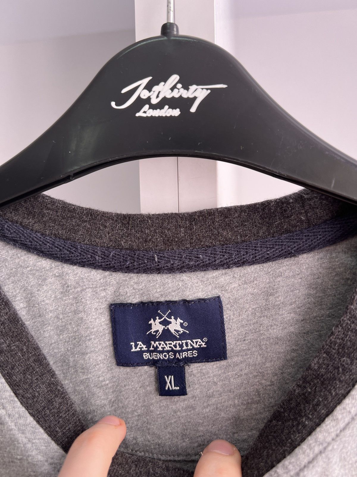 La Martina × Vintage Vintage La Martina London Y2K Gray Tee Size US L / EU 52-54 / 3 - 10 Thumbnail