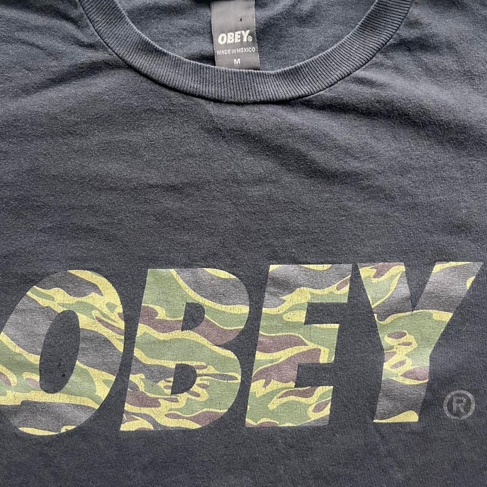 Obey Obey Camouflage Logo Men's Medium T-Shirt Size US M / EU 48-50 / 2 - 2 Thumbnail